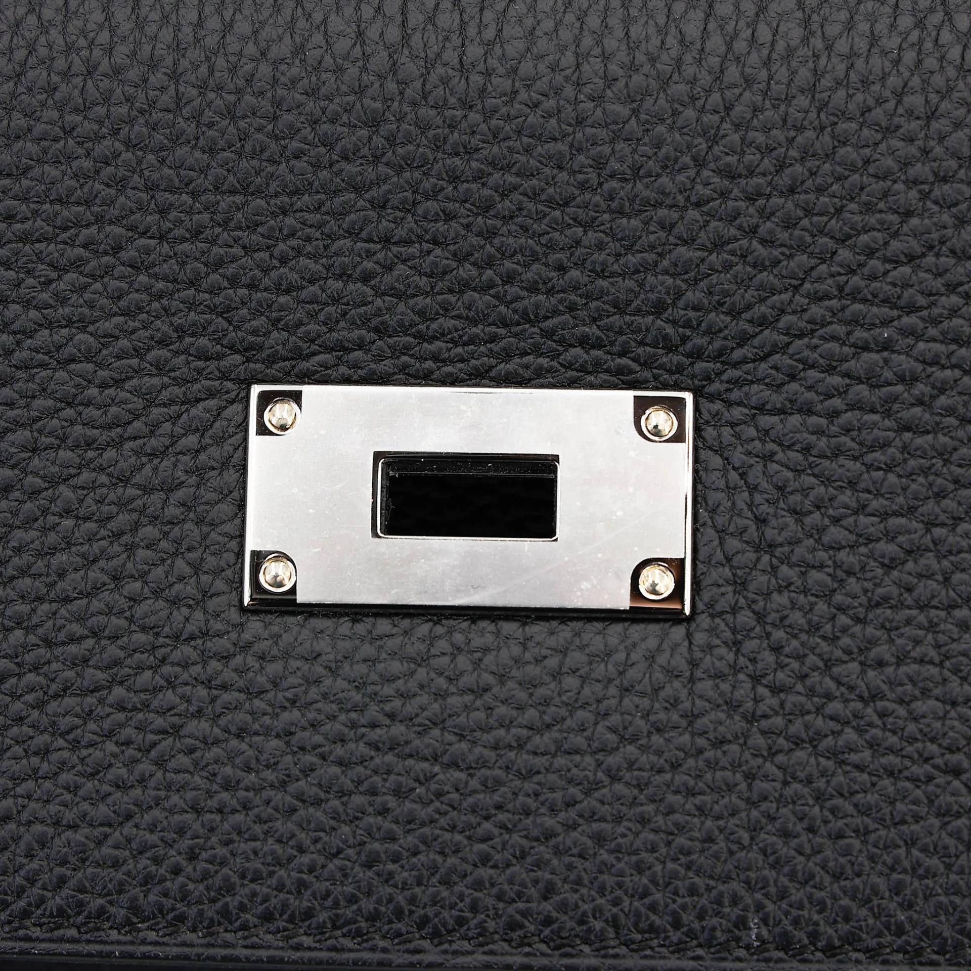 Brand New ( Rank N ) HERMÈS Kelly 42 Maxi Noir (89) Togo Palladium hardware G (2026) - 15