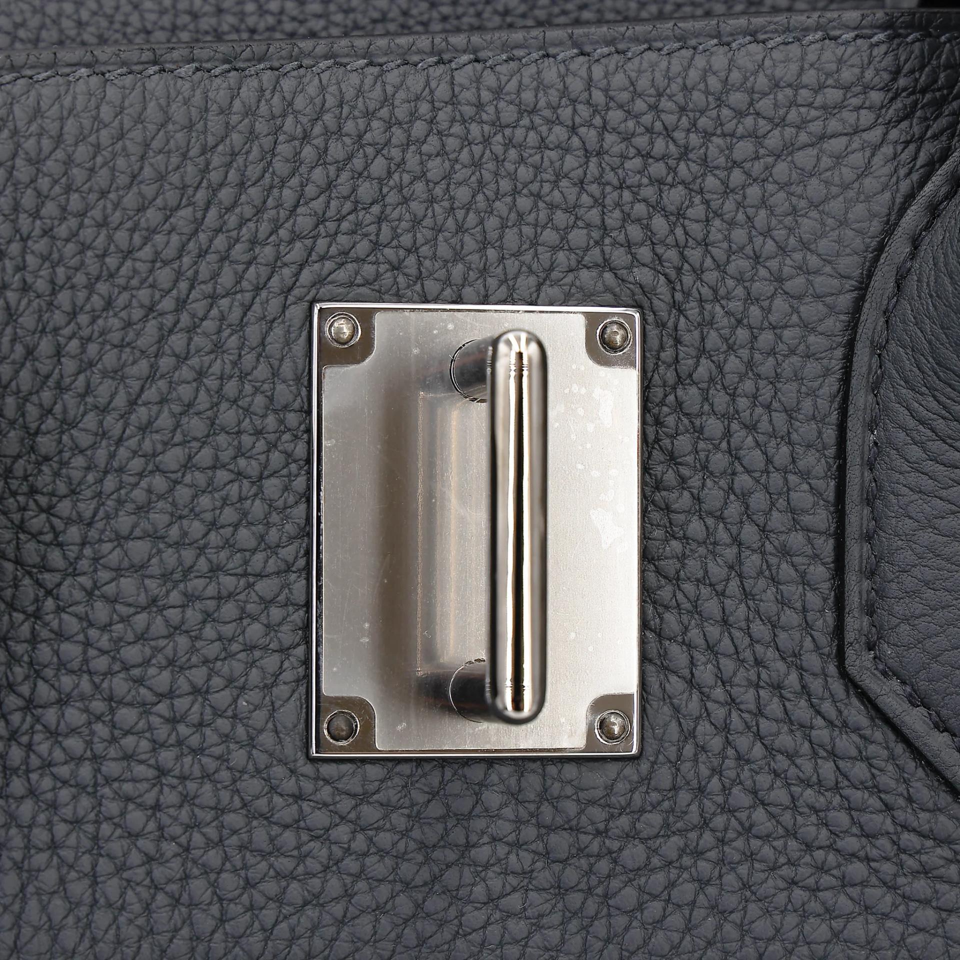 Unused ( Rank NS ) HERMÈS Haut à Courroies HAC 40 Gris misty (H0) Togo Palladium hardware W (2024) - 13