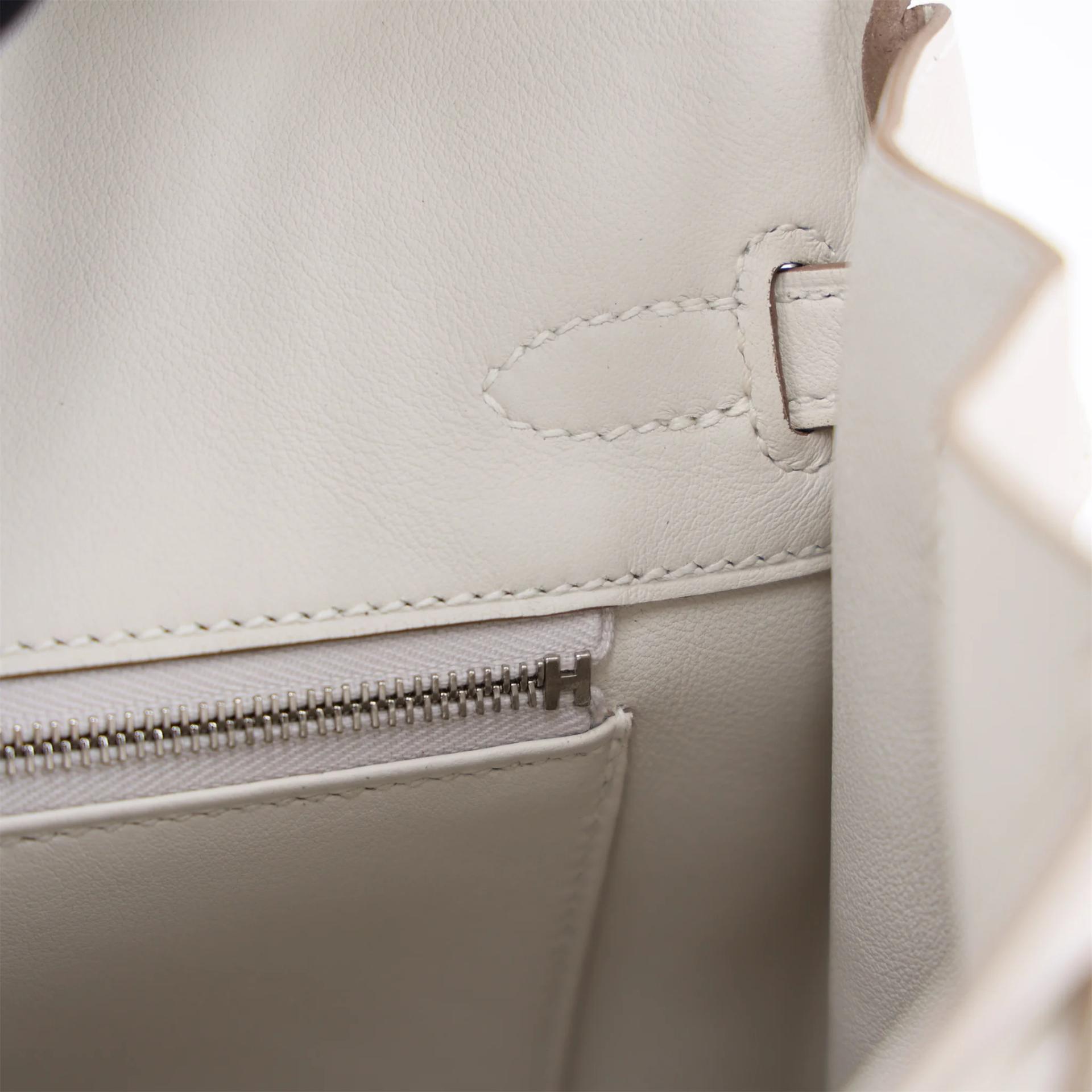 Brand New ( Rank N ) HERMÈS Birkin 25 Gris Pale (M4) Swift Palladium hardware K (2025) - 15