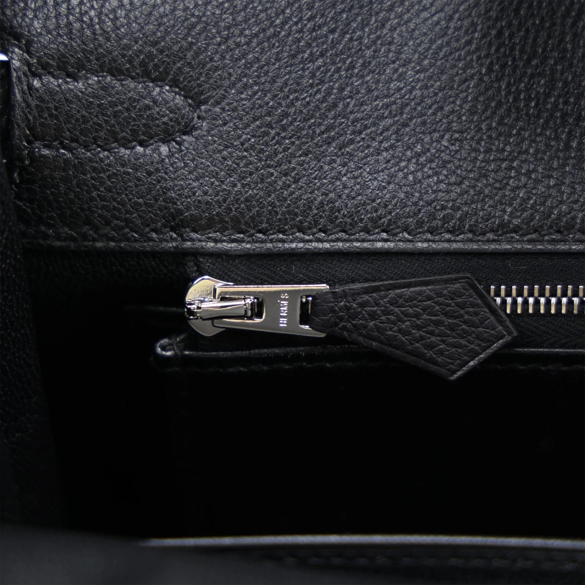 Brand New ( Rank N ) HERMÈS Birkin 25 Noir (89) Togo Palladium hardware G (2026) - 14