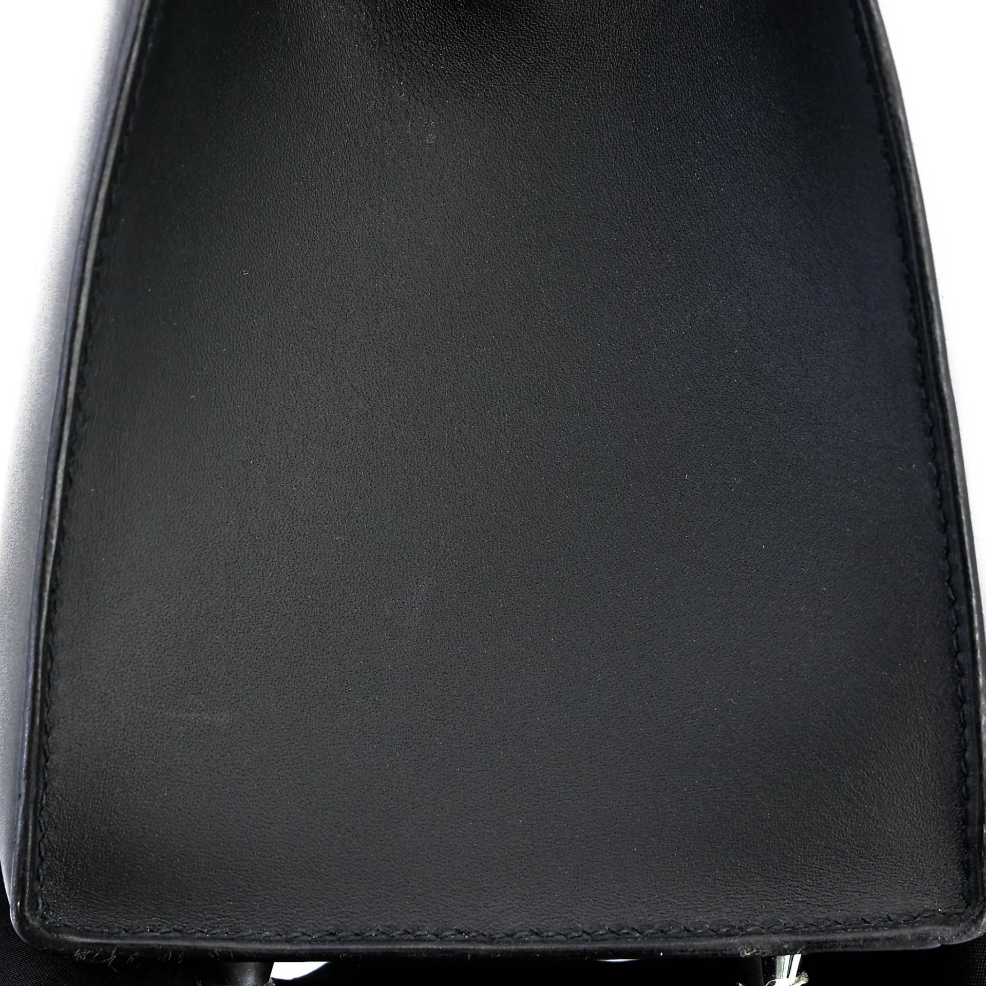 Very Good ( Rank A) HERMÈS Kelly 28 Sellier Noir (89) Sombrero Palladium hardware T (2015) - 14