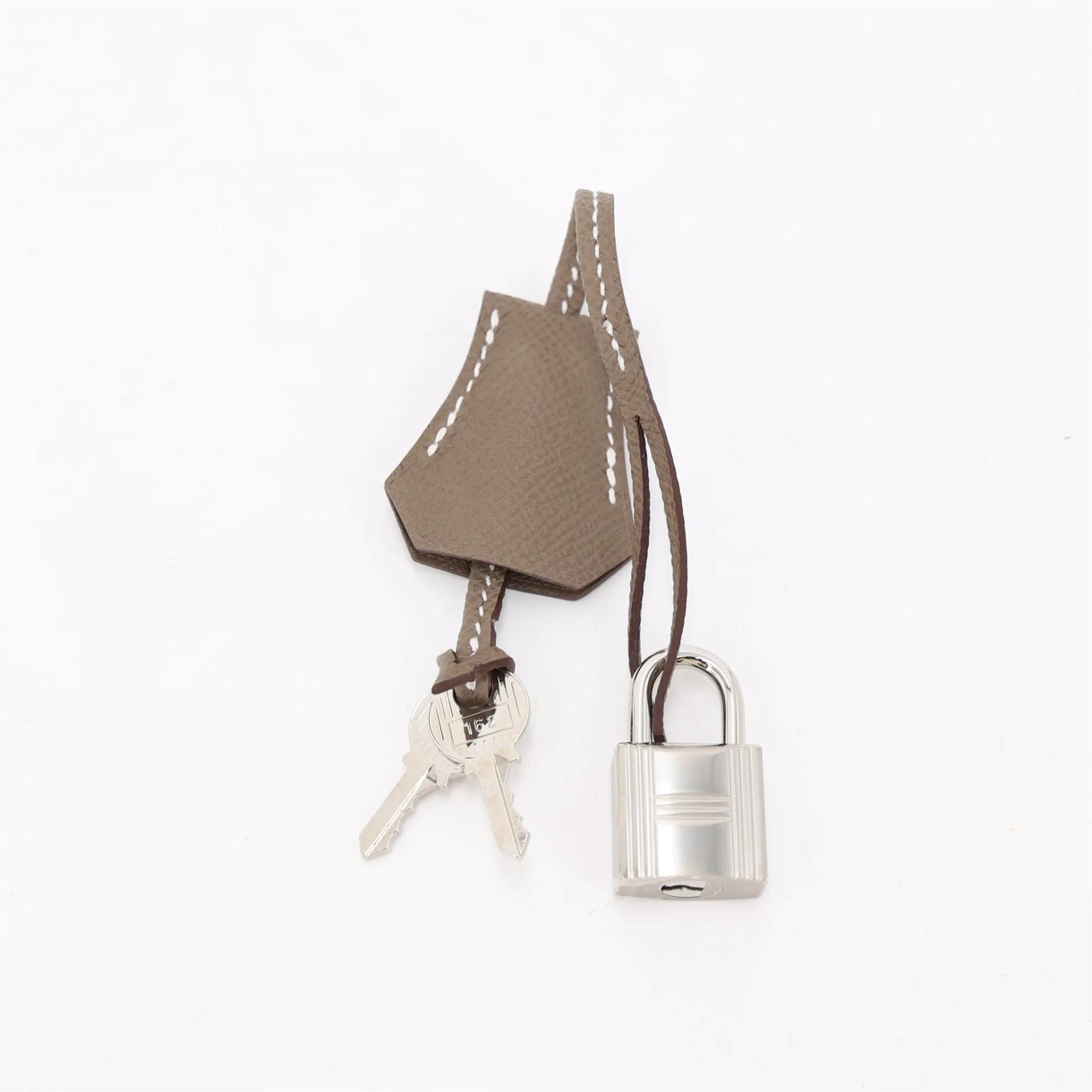 Unused ( Rank NS ) HERMÈS Birkin 25 sellier Etoupe (18) Epsom Palladium hardware W (2024) - 17