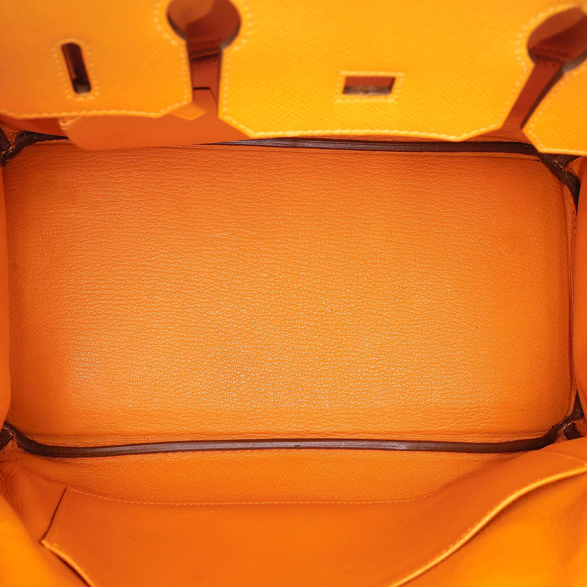 Very Good ( Rank A) HERMÈS Birkin 30 Jaune d’Or (9V) Epsom Palladium hardware Square P (2012) - 25