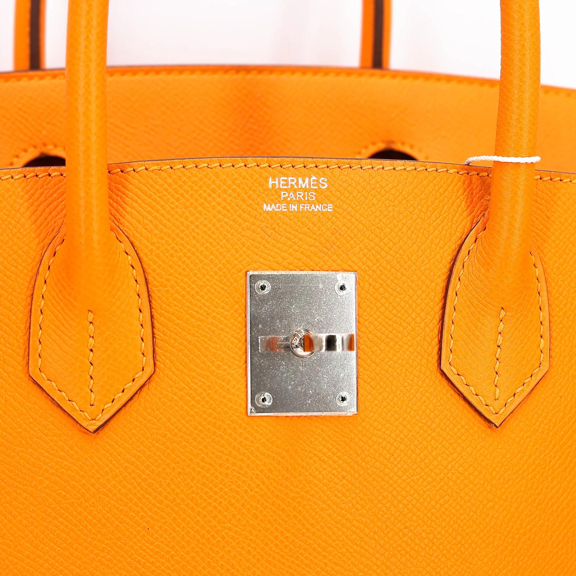 Very Good ( Rank A) HERMÈS Birkin 30 Jaune d’Or (9V) Epsom Palladium hardware Square P (2012) - 20