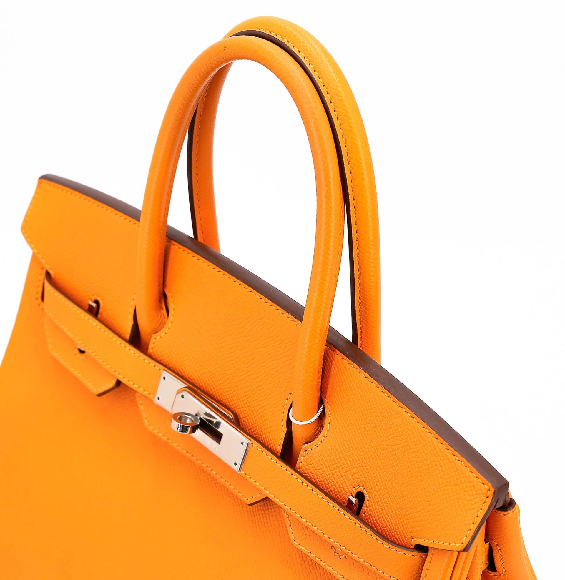 Very Good ( Rank A) HERMÈS Birkin 30 Jaune d’Or (9V) Epsom Palladium hardware Square P (2012) - 3