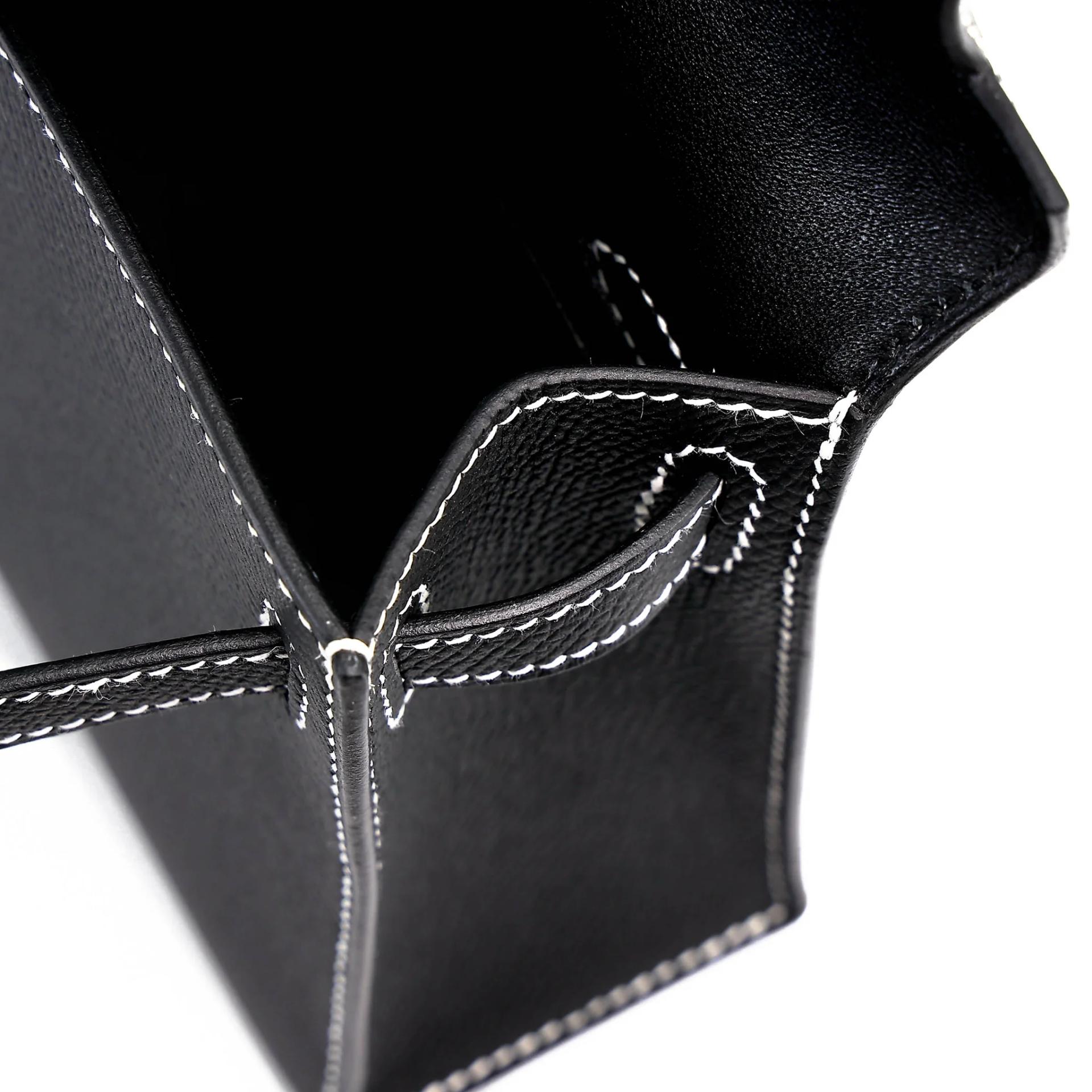 Brand New ( Rank N ) HERMÈS Mini Kelly II HSS Noir (89) Epsom Palladium hardware G (2026) - 15