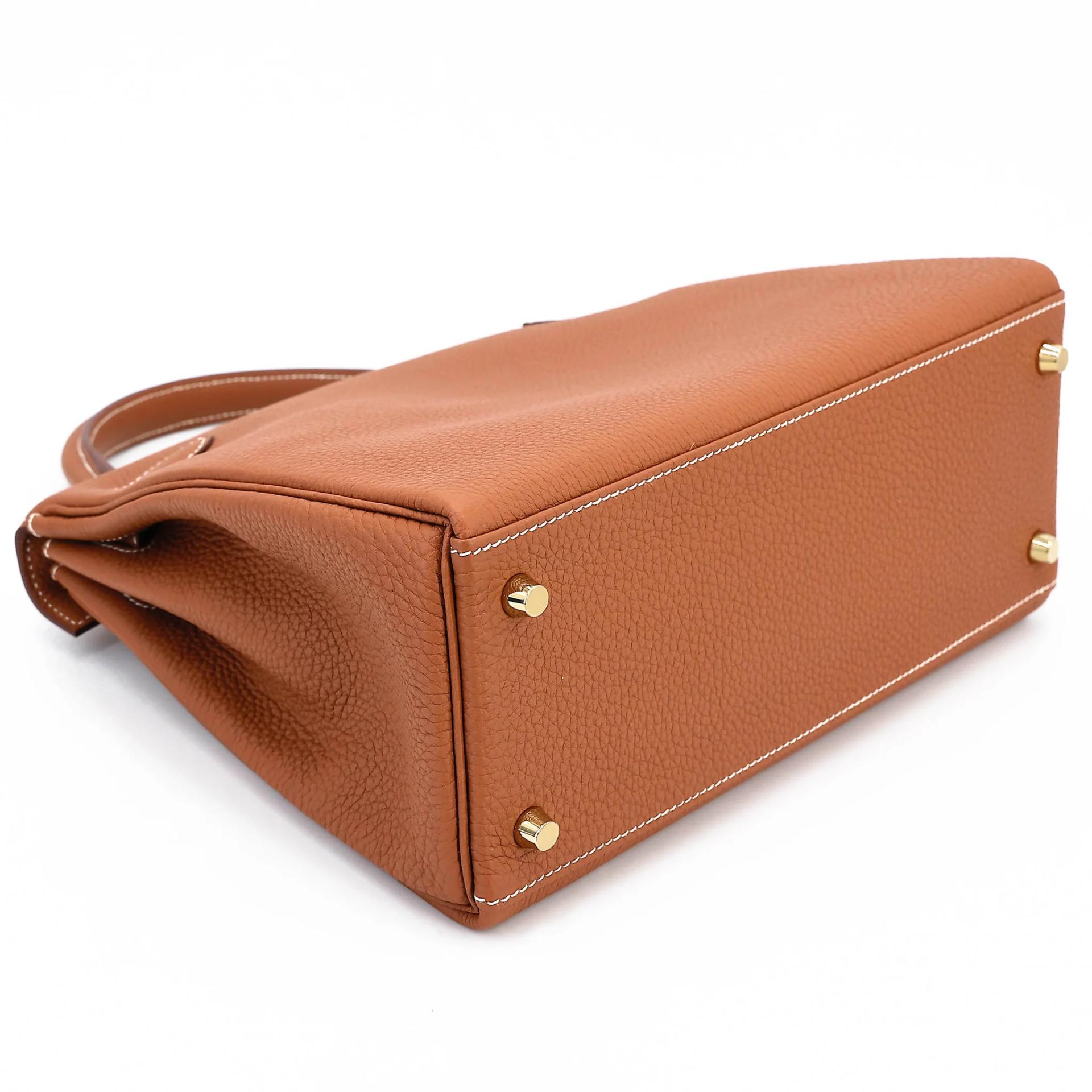 Unused ( Rank NS ) HERMÈS Kelly 28 Gold (37) Togo Gold hardware B (2023) - 7
