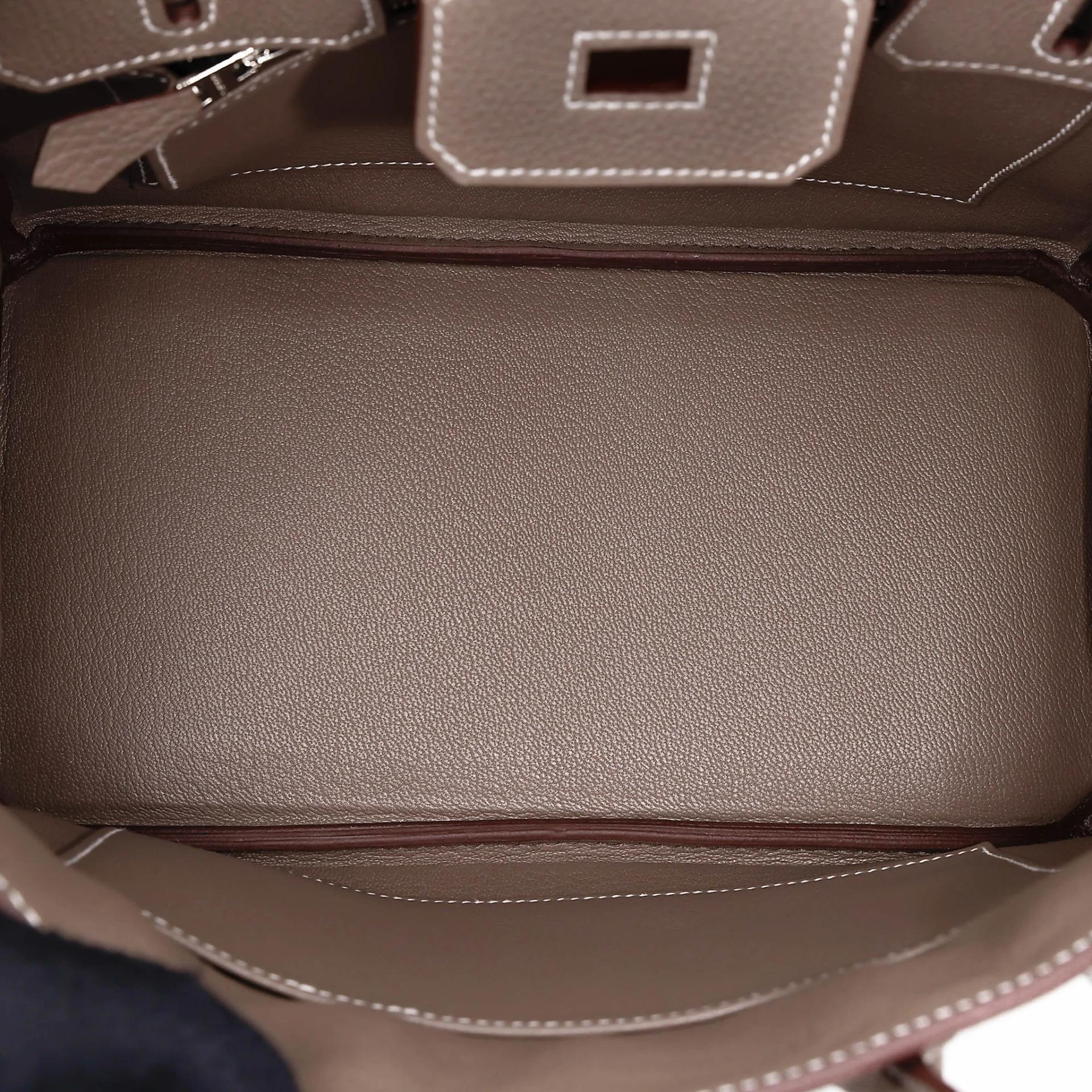 Brand New ( Rank N ) HERMÈS Birkin 25 Etoupe (18) Togo Palladium hardware G (2026) - 16