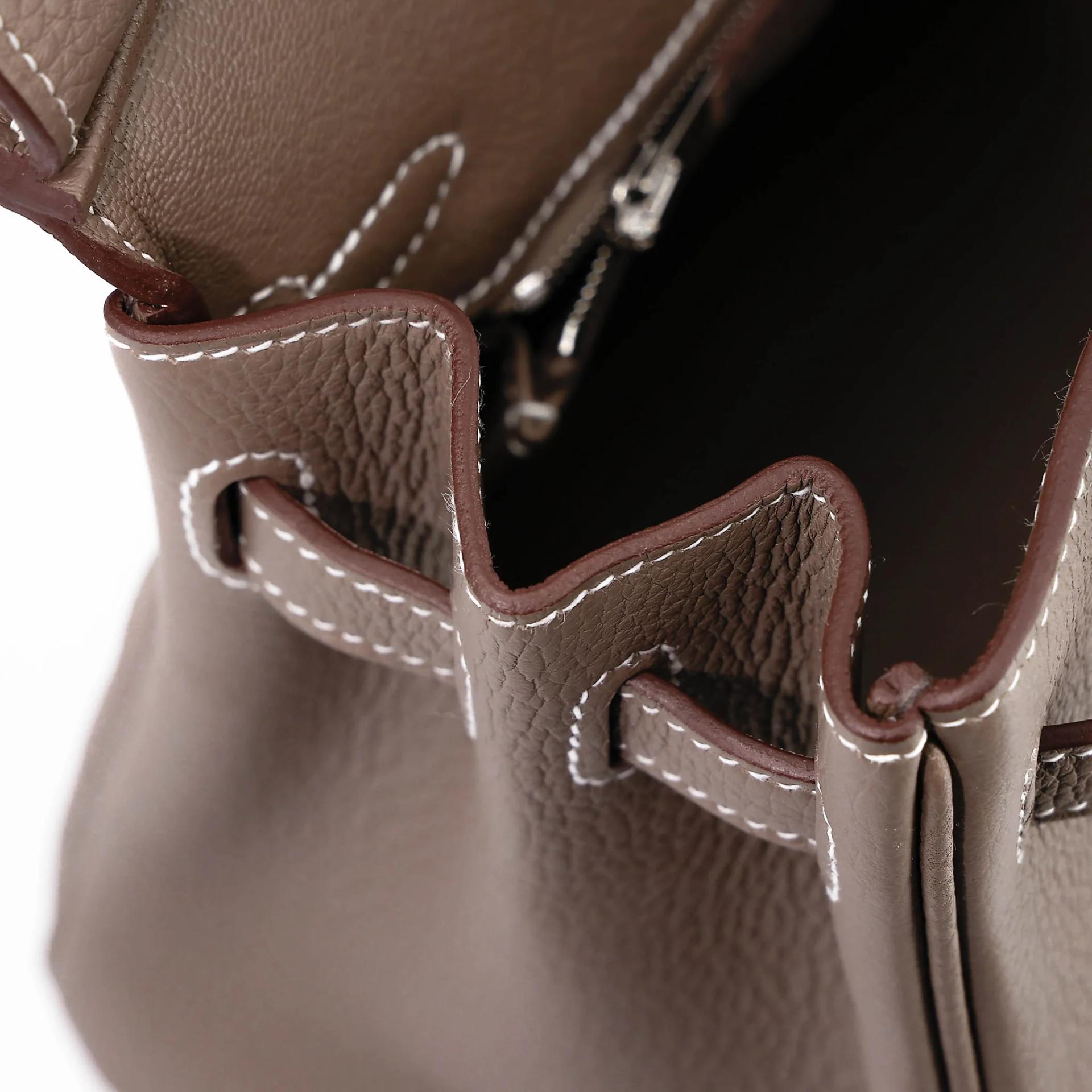 Brand New ( Rank N ) HERMÈS Birkin 25 Etoupe (18) Togo Palladium hardware G (2026) - 15