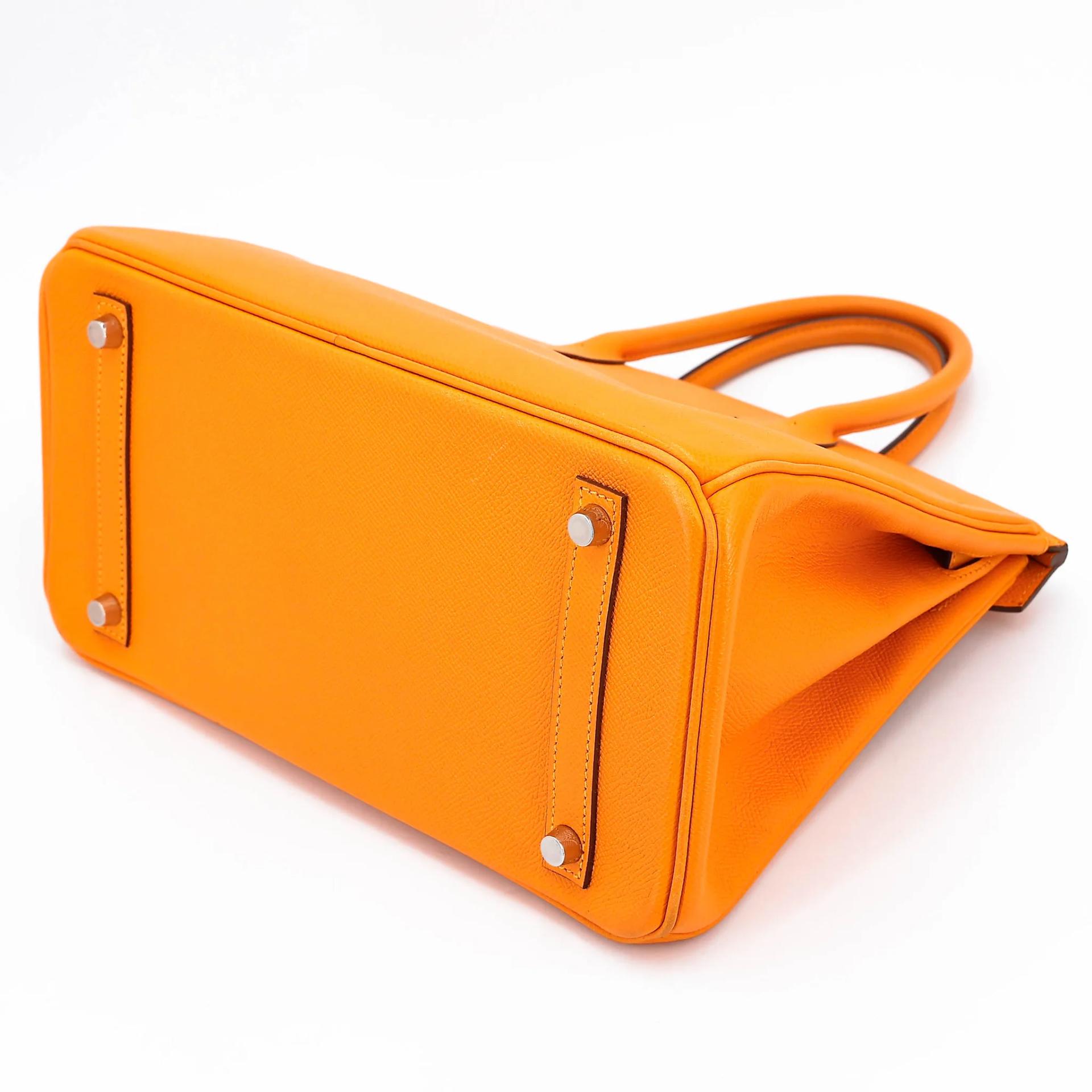 Very Good ( Rank A) HERMÈS Birkin 30 Jaune d’Or (9V) Epsom Palladium hardware Square P (2012) - 6