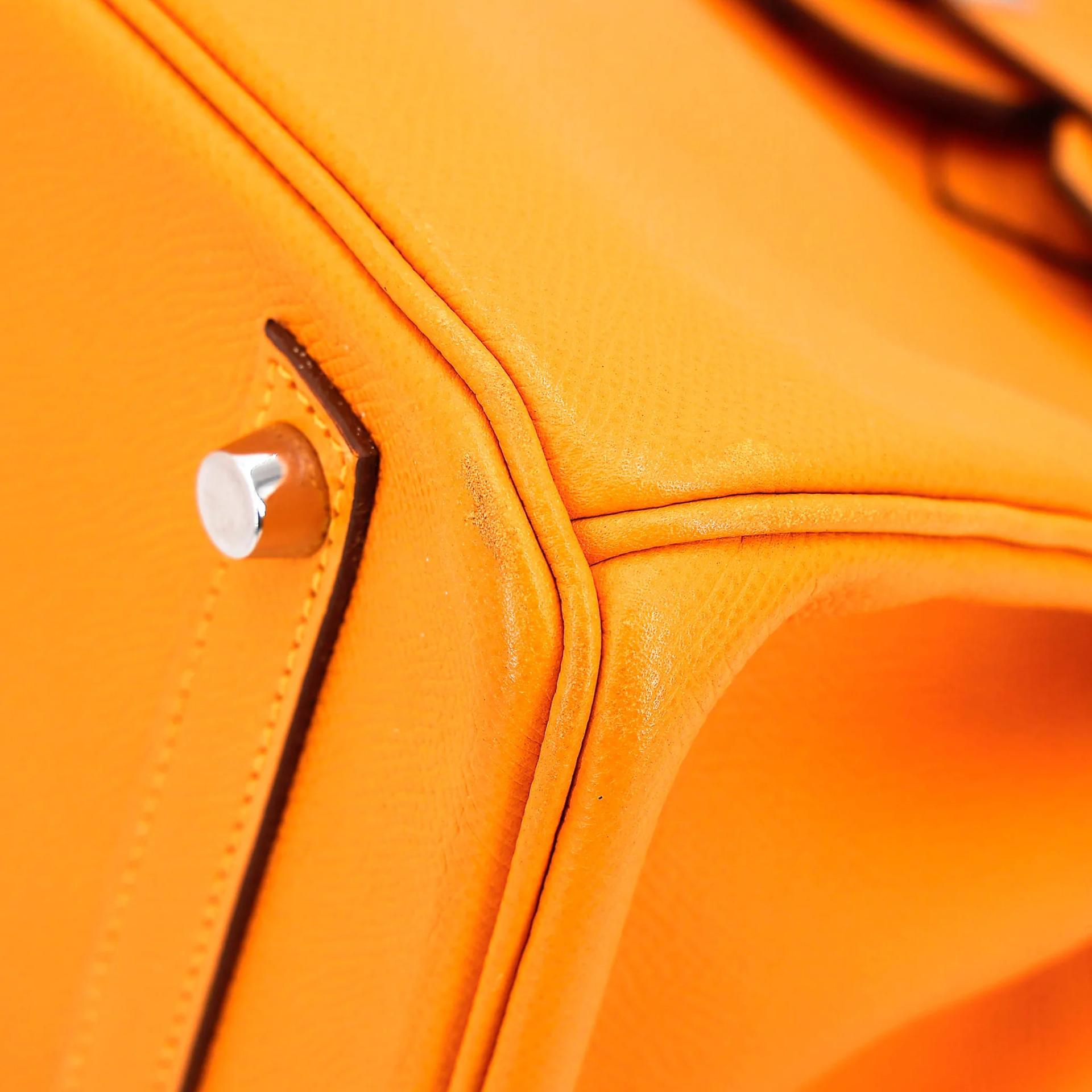Very Good ( Rank A) HERMÈS Birkin 30 Jaune d’Or (9V) Epsom Palladium hardware Square P (2012) - 8