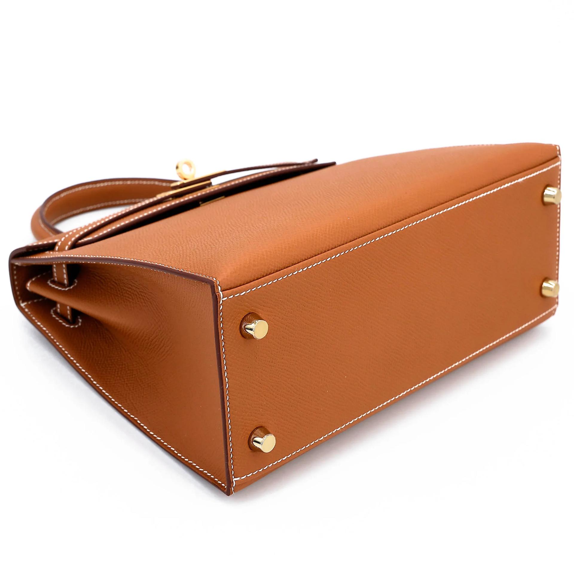 Brand New ( Rank N ) HERMÈS Kelly 25 Sellier Gold (37) Epsom Gold hardware G (2026) - 5