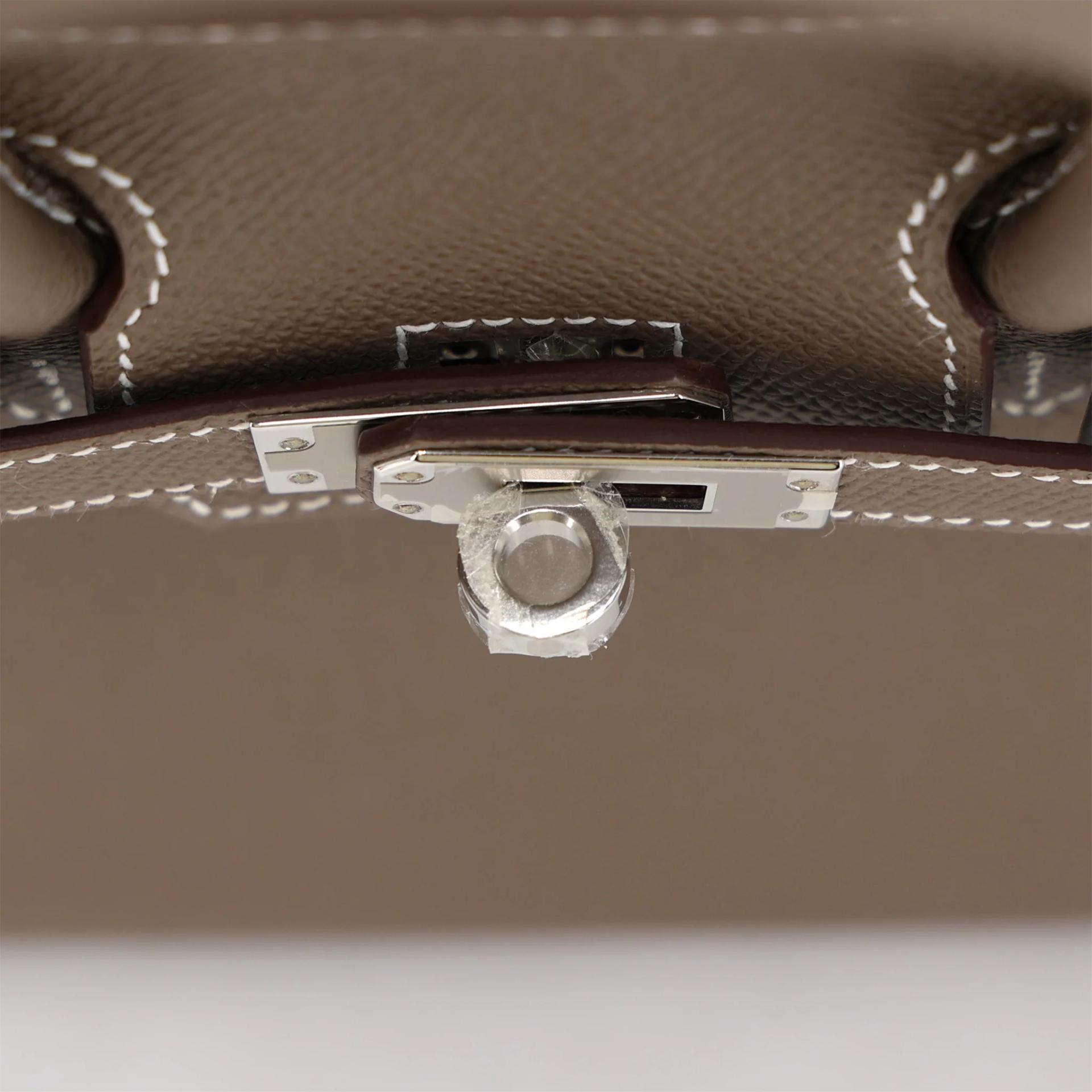 Unused ( Rank NS ) HERMÈS Birkin 25 sellier Etoupe (18) Epsom Palladium hardware W (2024) - 9