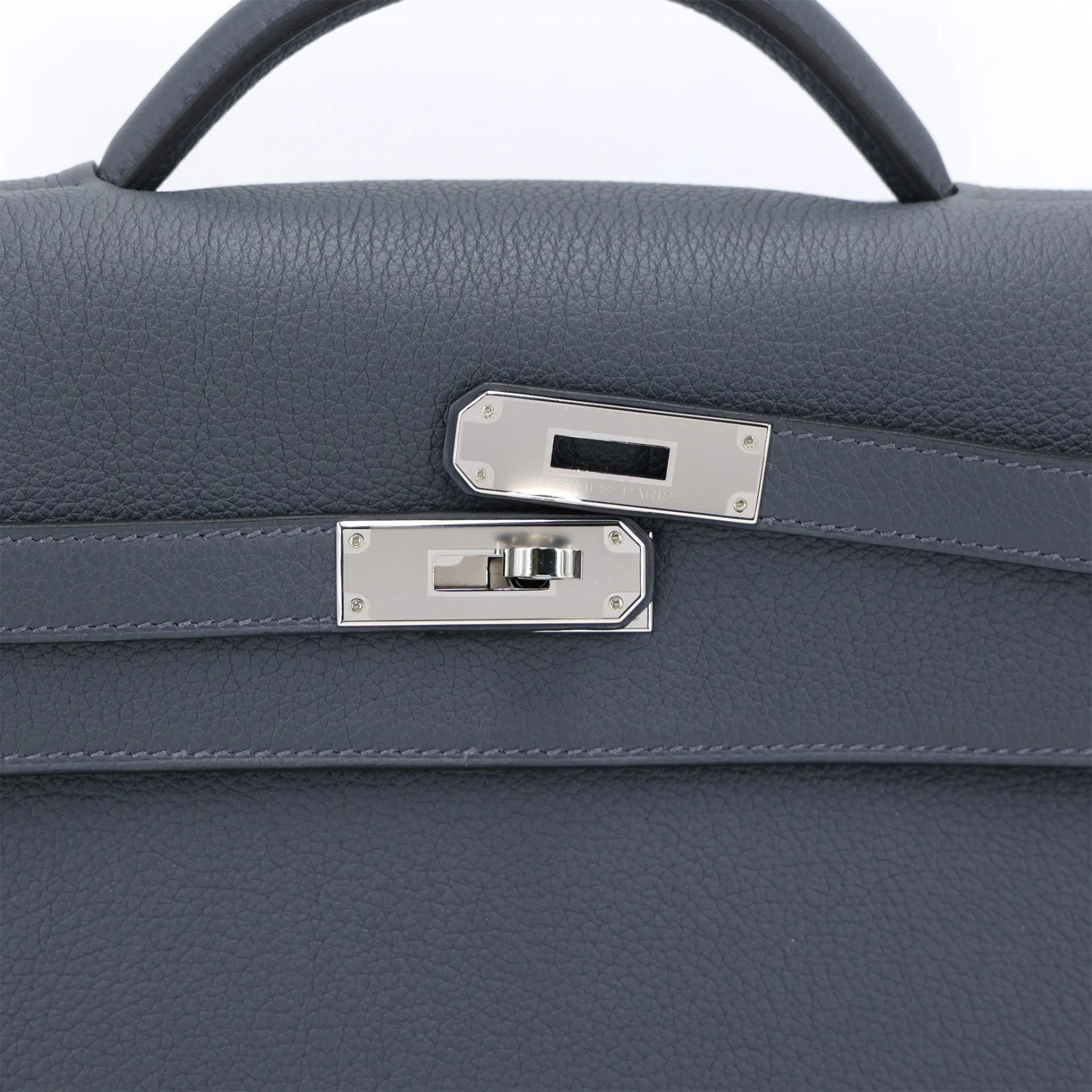 Unused ( Rank NS ) HERMÈS Kelly depeches 36 Gris misty (H0) Togo Palladium hardware W (2024) - 8