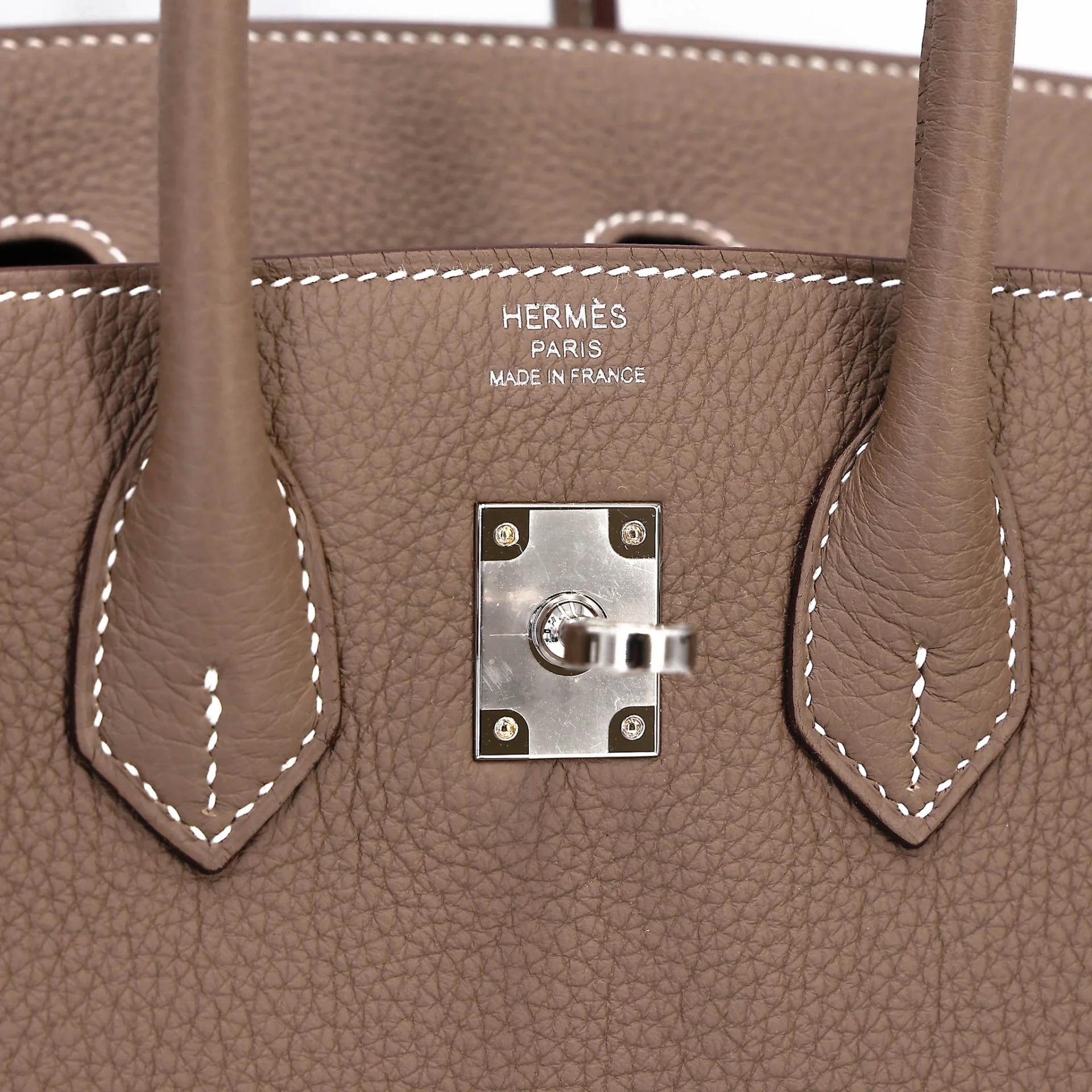 Brand New ( Rank N ) HERMÈS Birkin 25 Etoupe (18) Togo Palladium hardware G (2026) - 10