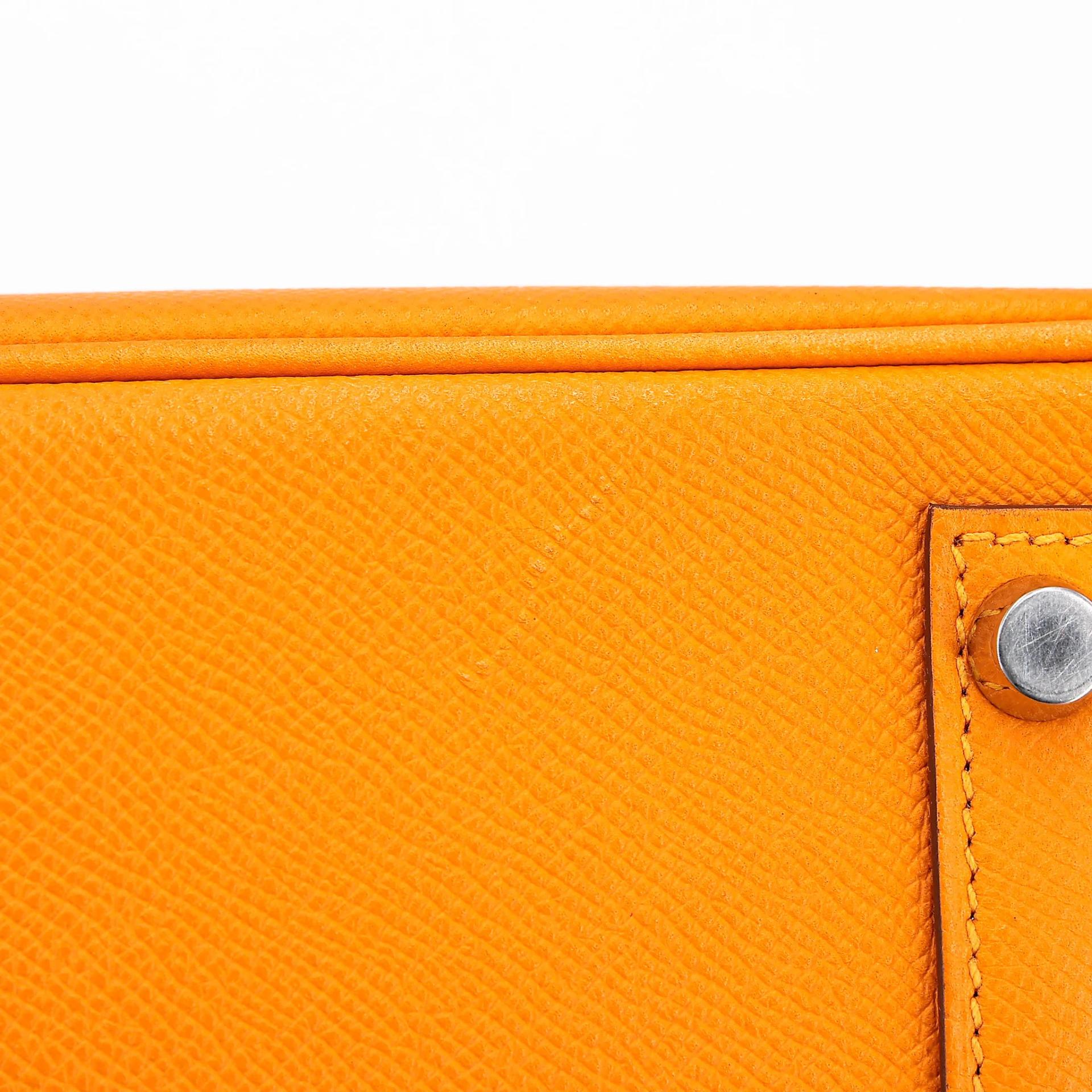 Very Good ( Rank A) HERMÈS Birkin 30 Jaune d’Or (9V) Epsom Palladium hardware Square P (2012) - 12
