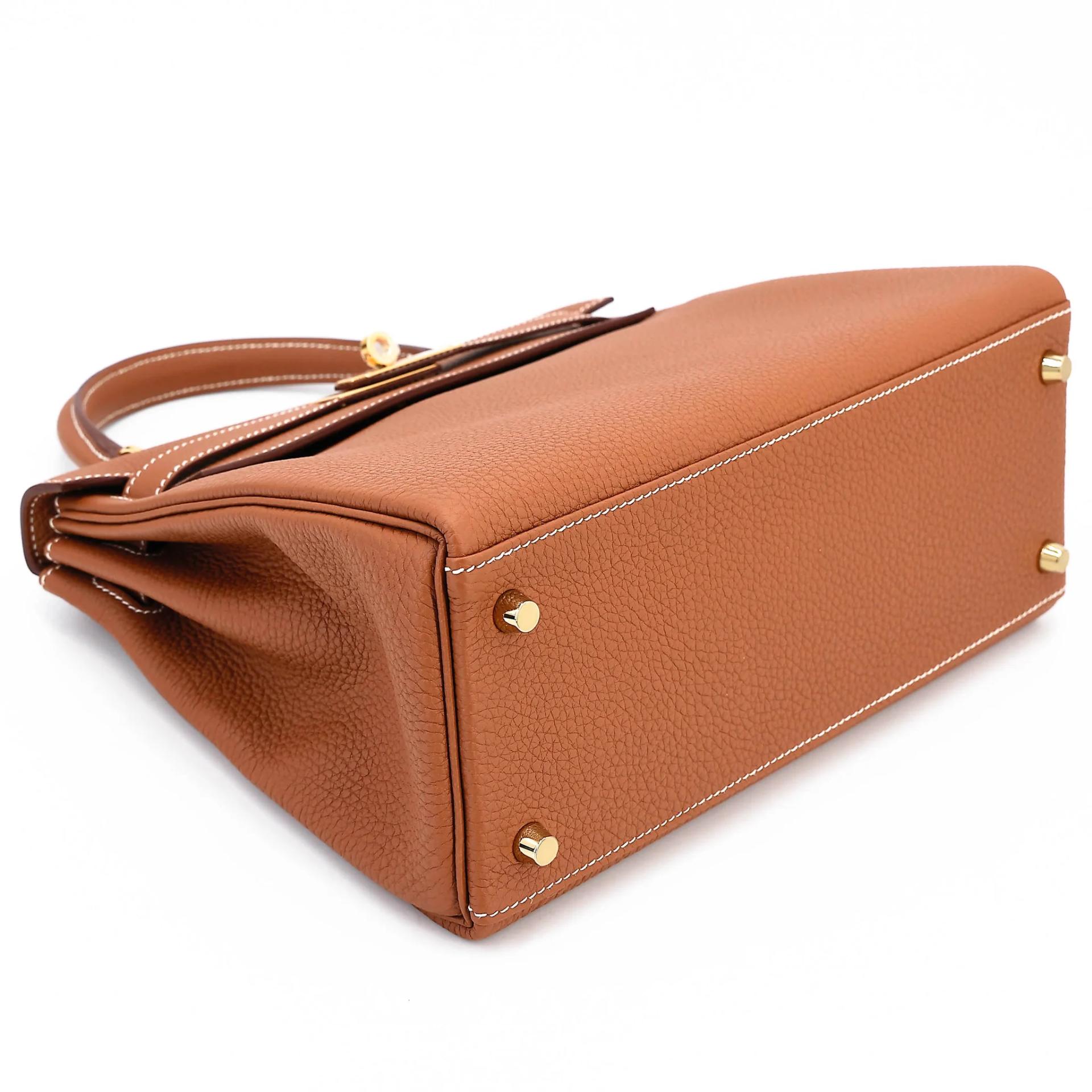 Unused ( Rank NS ) HERMÈS Kelly 28 Gold (37) Togo Gold hardware B (2023) - 5