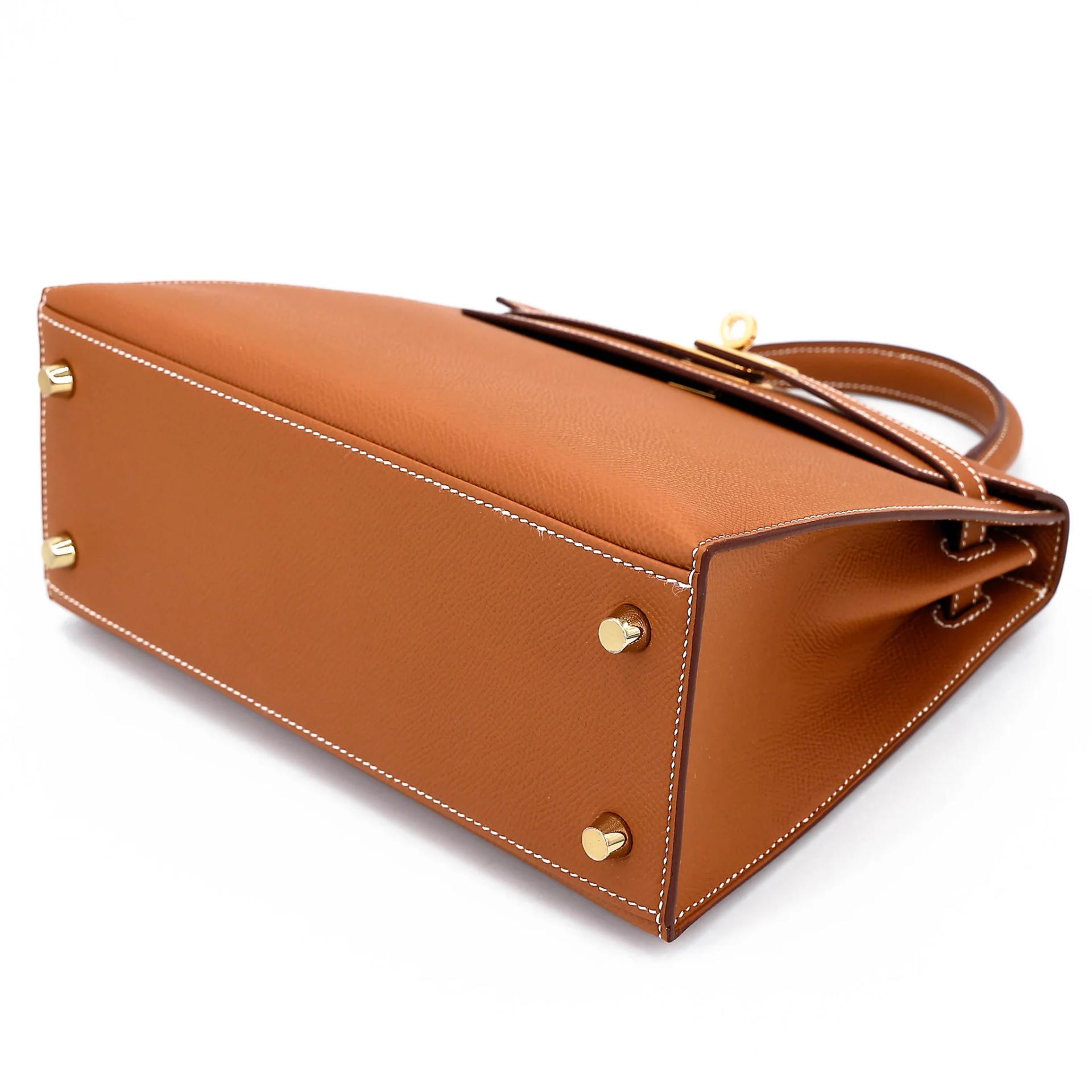 Brand New ( Rank N ) HERMÈS Kelly 25 Sellier Gold (37) Epsom Gold hardware G (2026) - 4