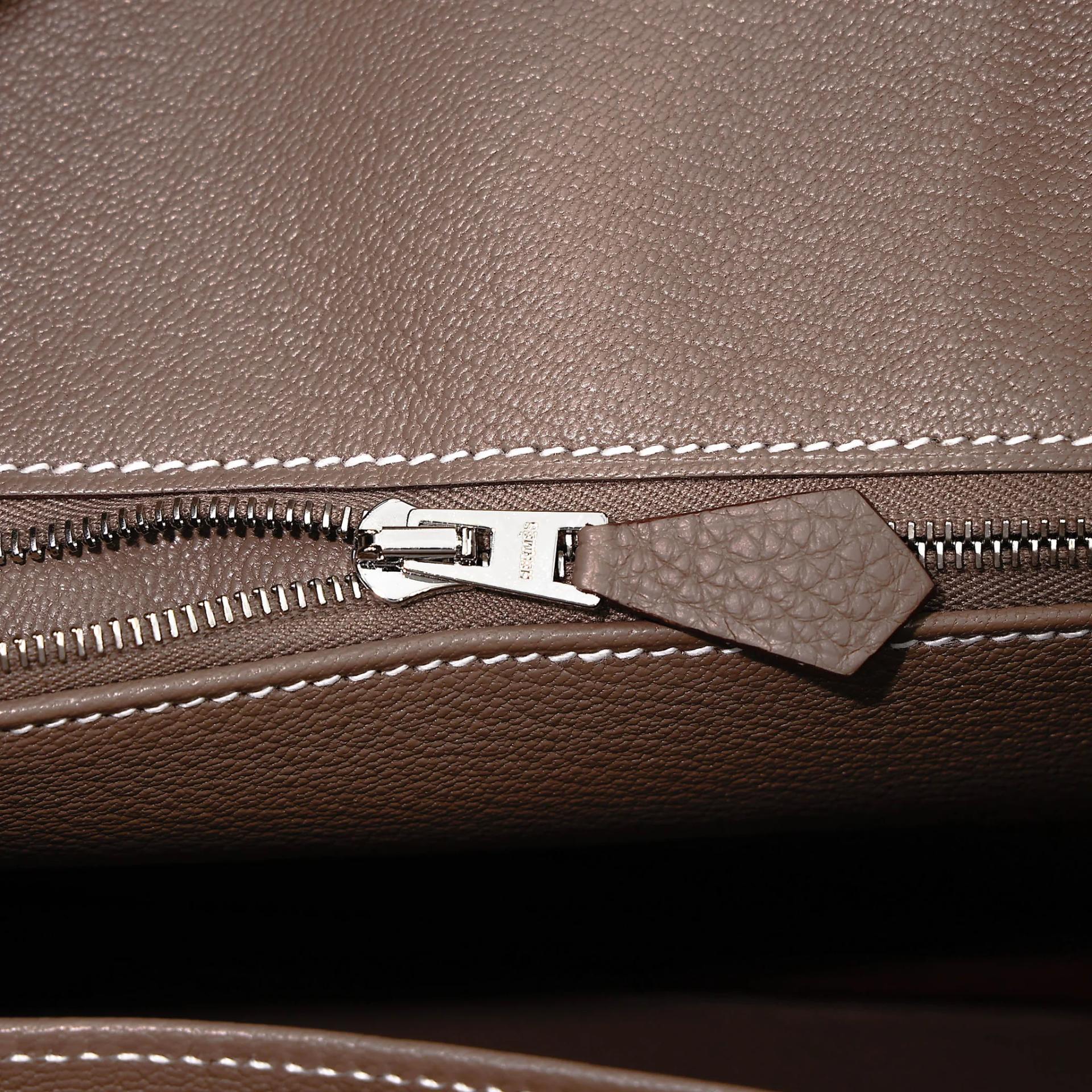 Brand New ( Rank N ) HERMÈS Birkin 25 Etoupe (18) Togo Palladium hardware G (2026) - 11