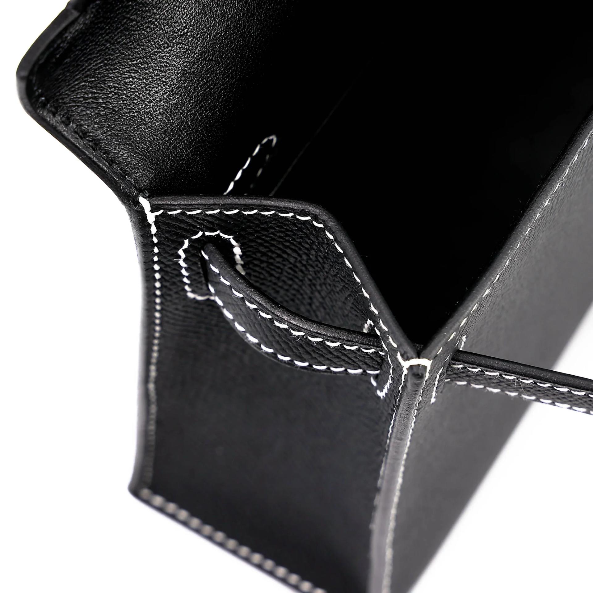 Brand New ( Rank N ) HERMÈS Mini Kelly II HSS Noir (89) Epsom Palladium hardware G (2026) - 16
