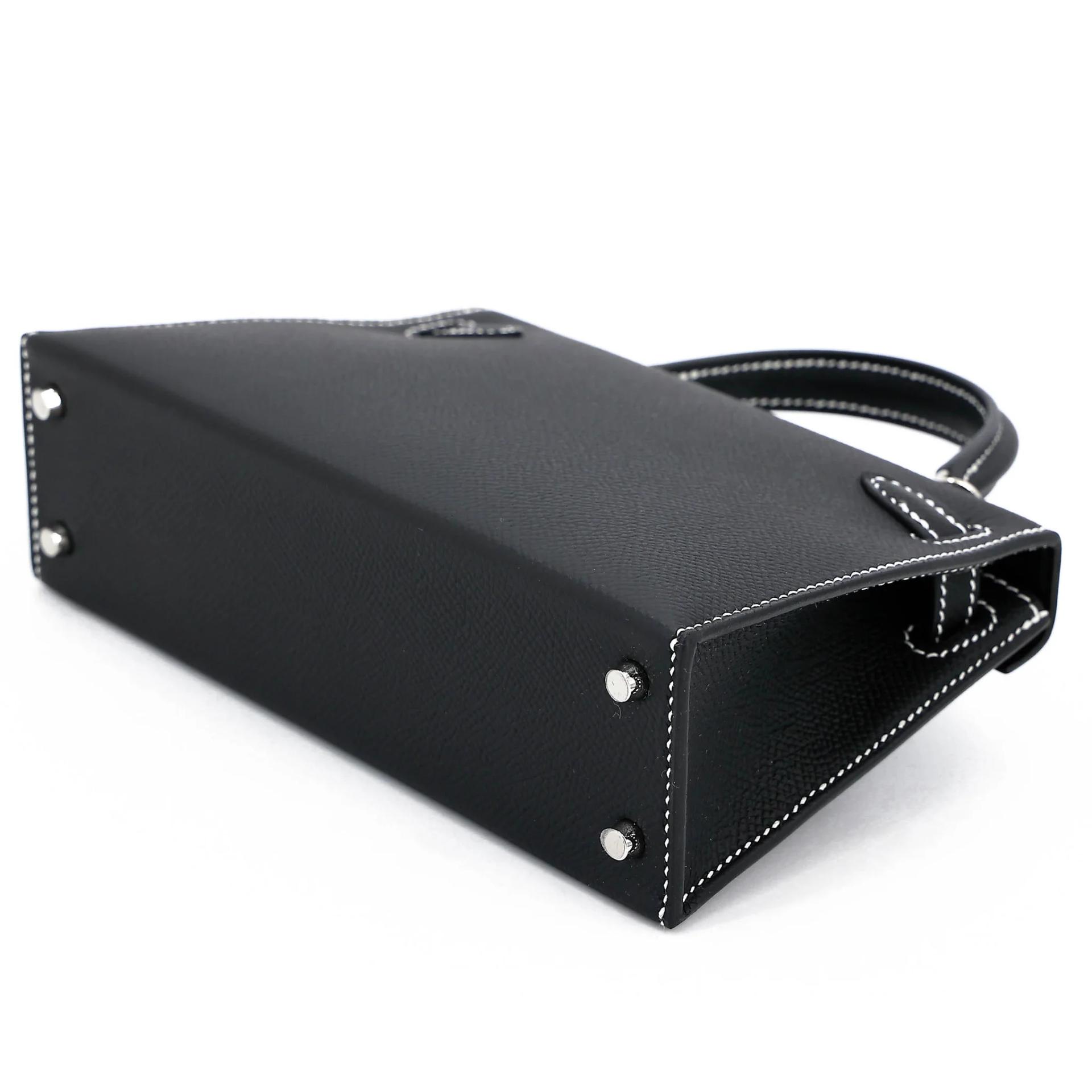 Brand New ( Rank N ) HERMÈS Mini Kelly II HSS Noir (89) Epsom Palladium hardware G (2026) - 6
