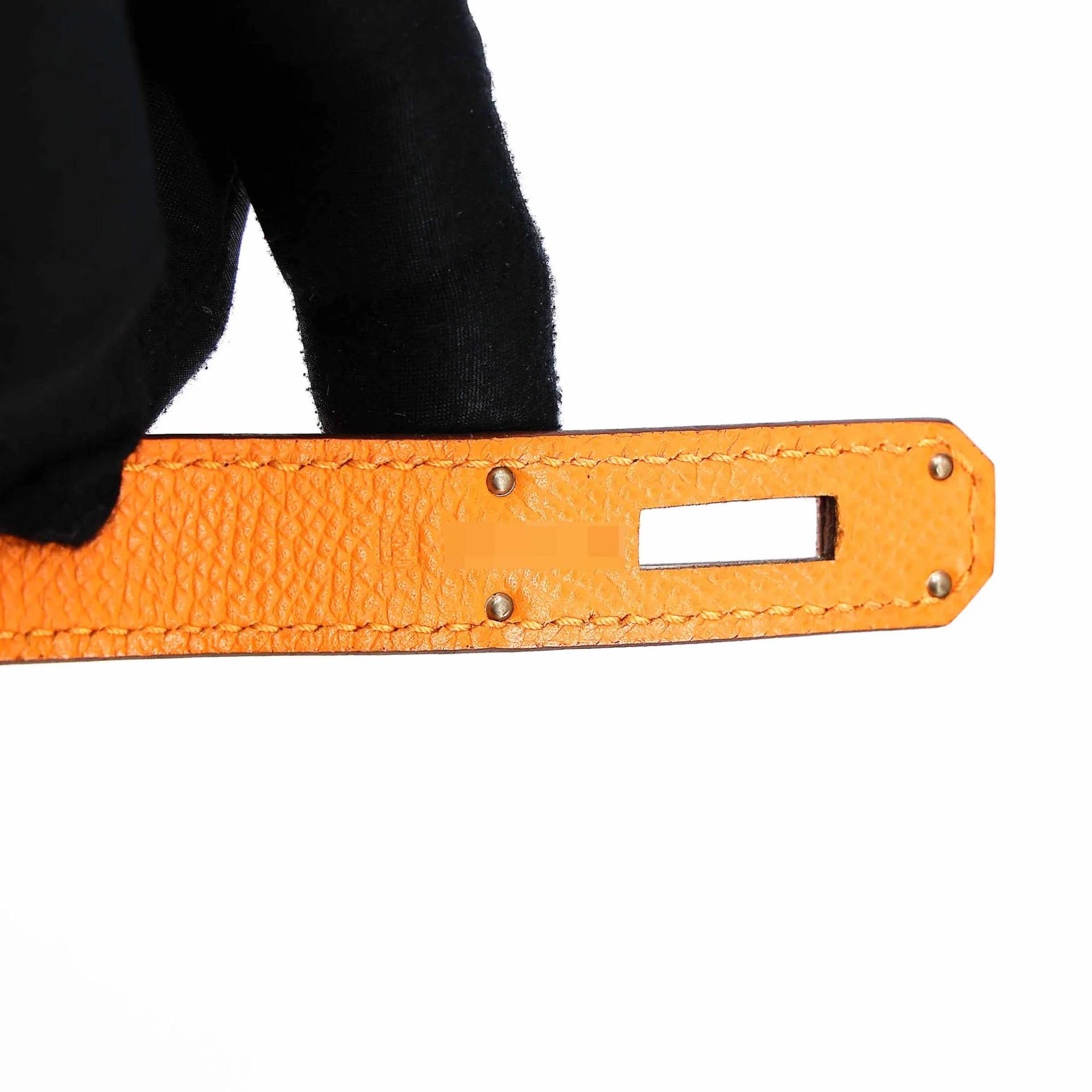 Very Good ( Rank A) HERMÈS Birkin 30 Jaune d’Or (9V) Epsom Palladium hardware Square P (2012) - 16