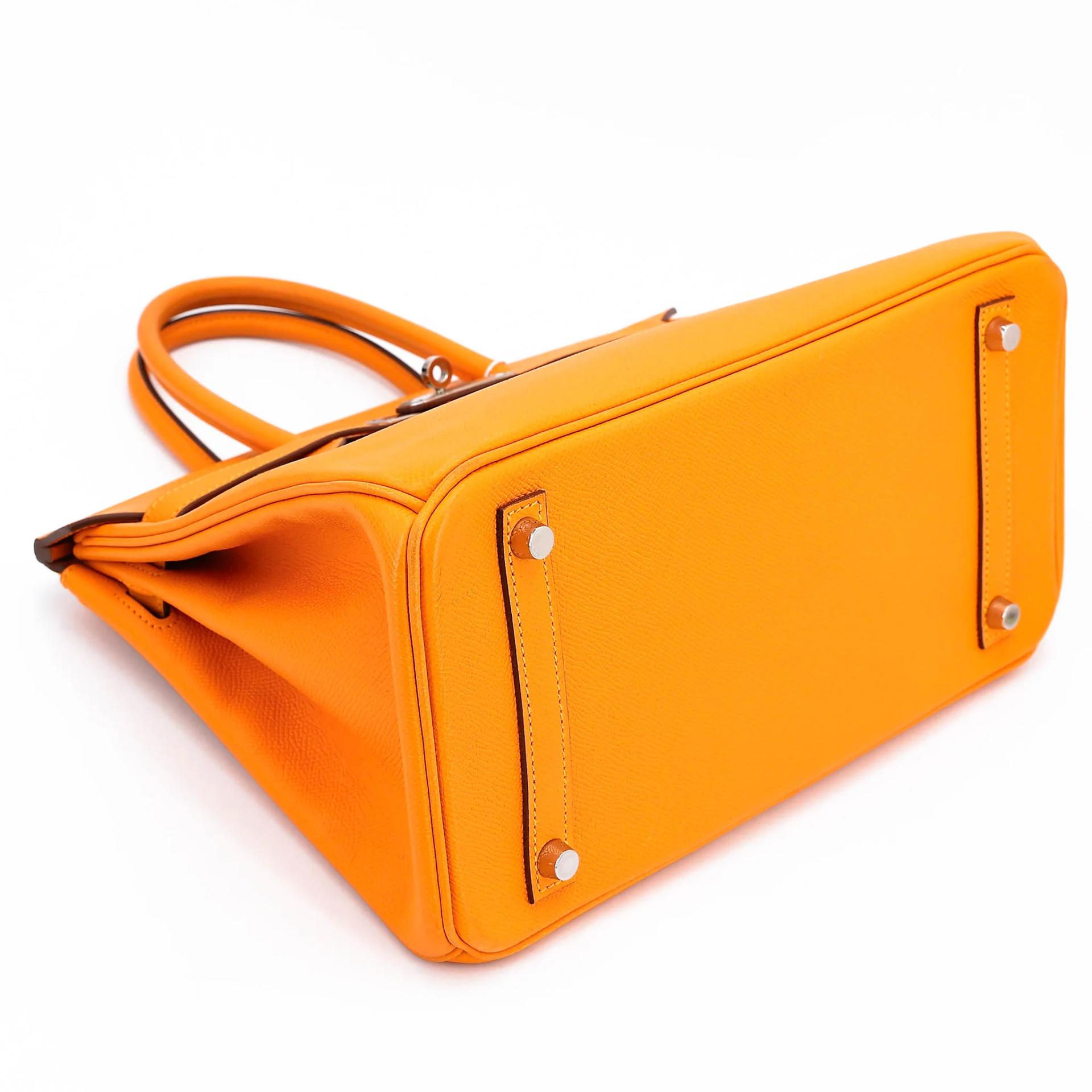 Very Good ( Rank A) HERMÈS Birkin 30 Jaune d’Or (9V) Epsom Palladium hardware Square P (2012) - 5