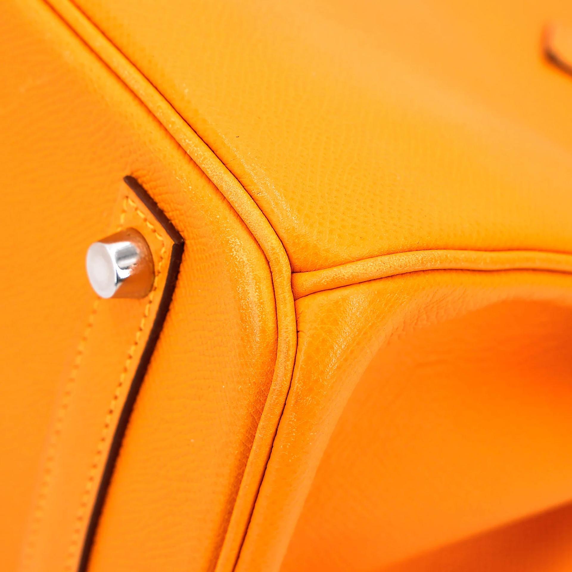 Very Good ( Rank A) HERMÈS Birkin 30 Jaune d’Or (9V) Epsom Palladium hardware Square P (2012) - 10