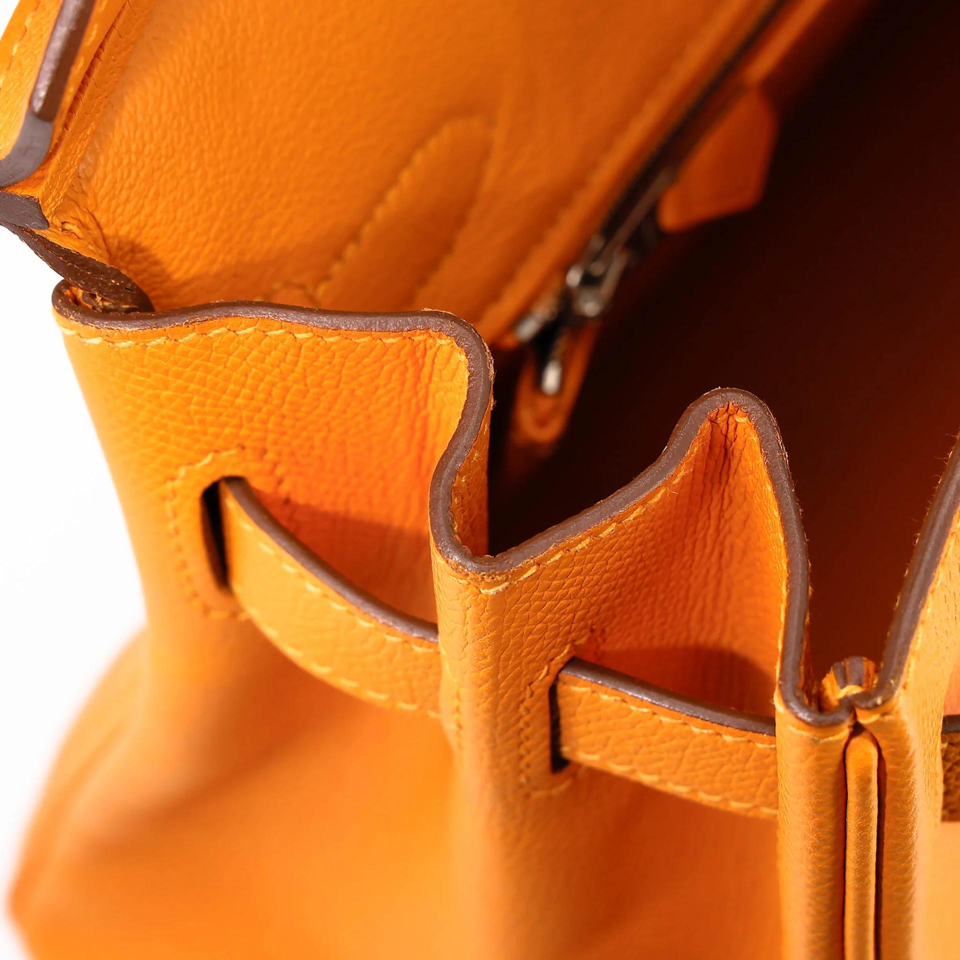 Very Good ( Rank A) HERMÈS Birkin 30 Jaune d’Or (9V) Epsom Palladium hardware Square P (2012) - 24