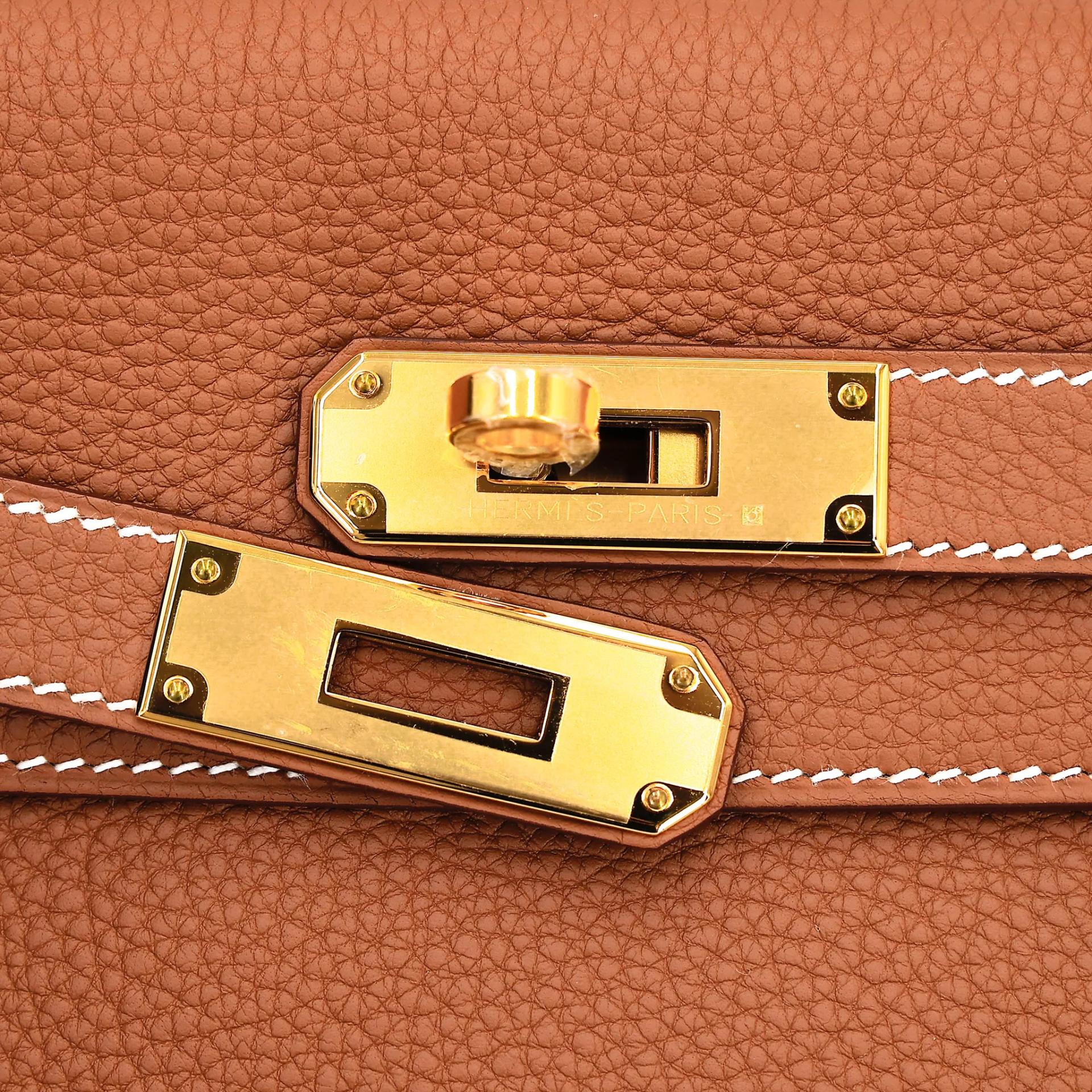 Unused ( Rank NS ) HERMÈS Kelly 28 Gold (37) Togo Gold hardware B (2023) - 8