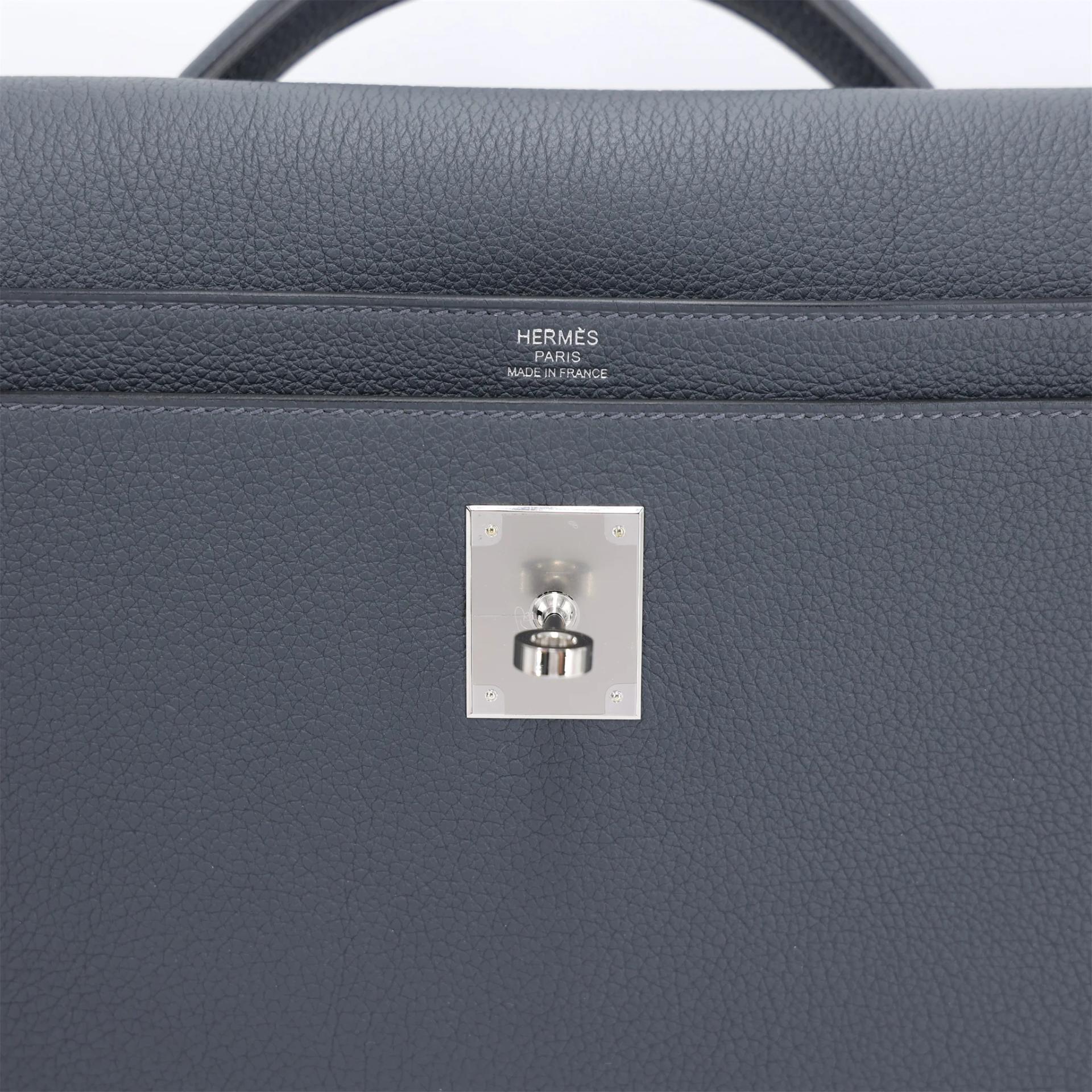 Unused ( Rank NS ) HERMÈS Kelly depeches 36 Gris misty (H0) Togo Palladium hardware W (2024) - 10