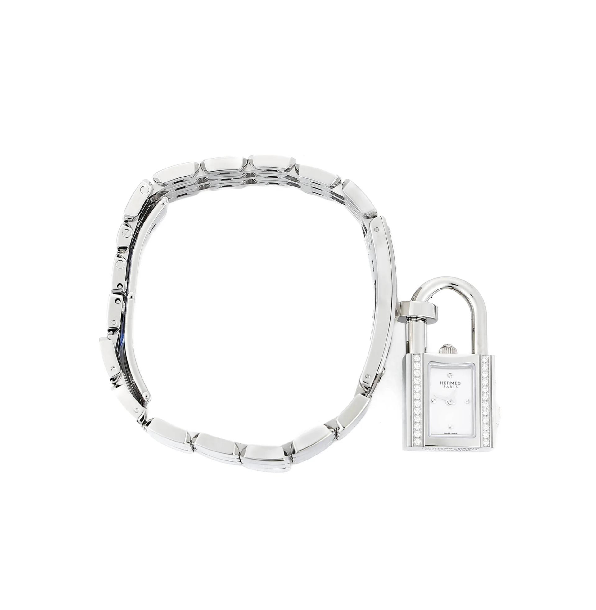 Brand New ( Rank N ) HERMÈS Montre Kelly ACIER BAREN Stainless steel - 6