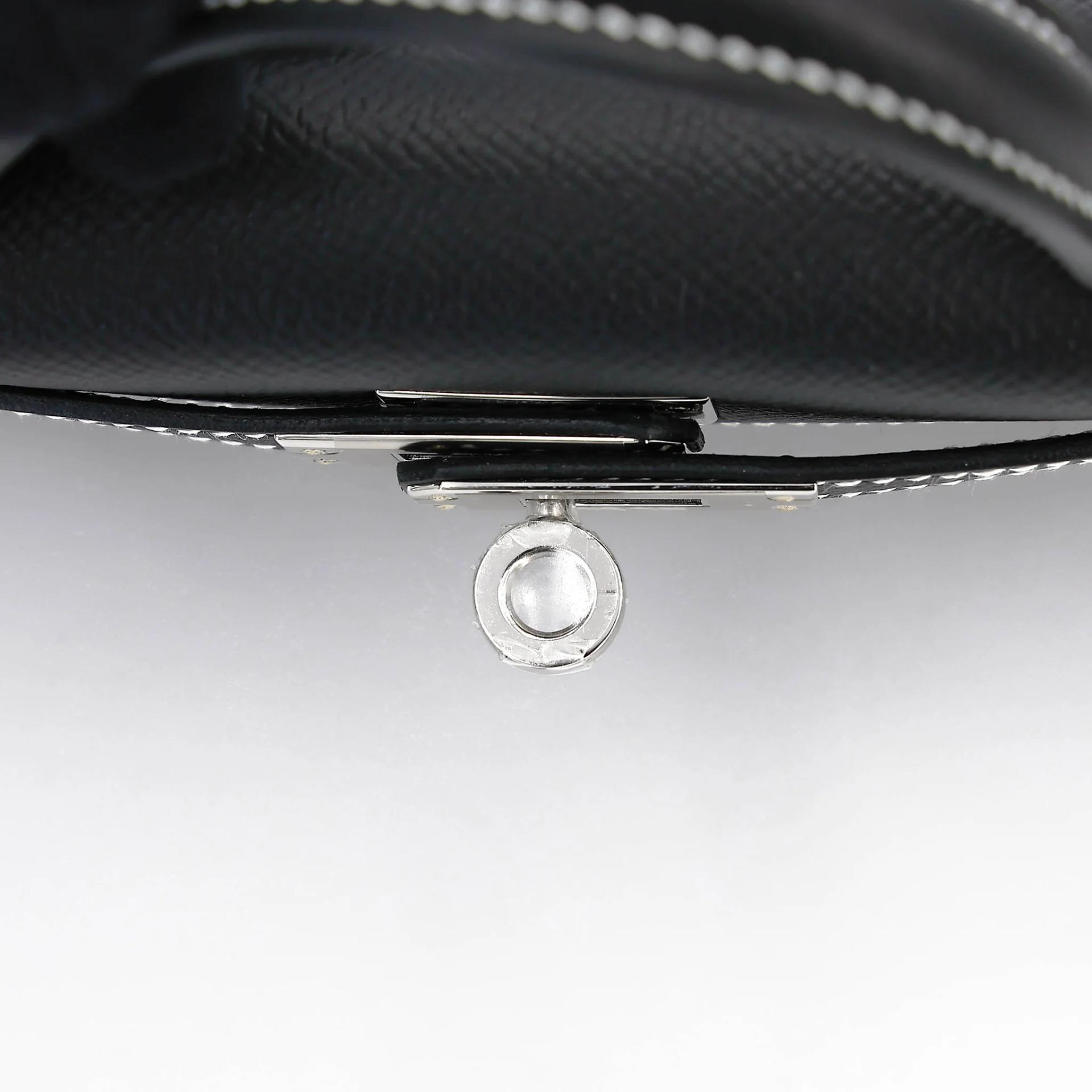 Brand New ( Rank N ) HERMÈS Mini Kelly II HSS Noir (89) Epsom Palladium hardware G (2026) - 9
