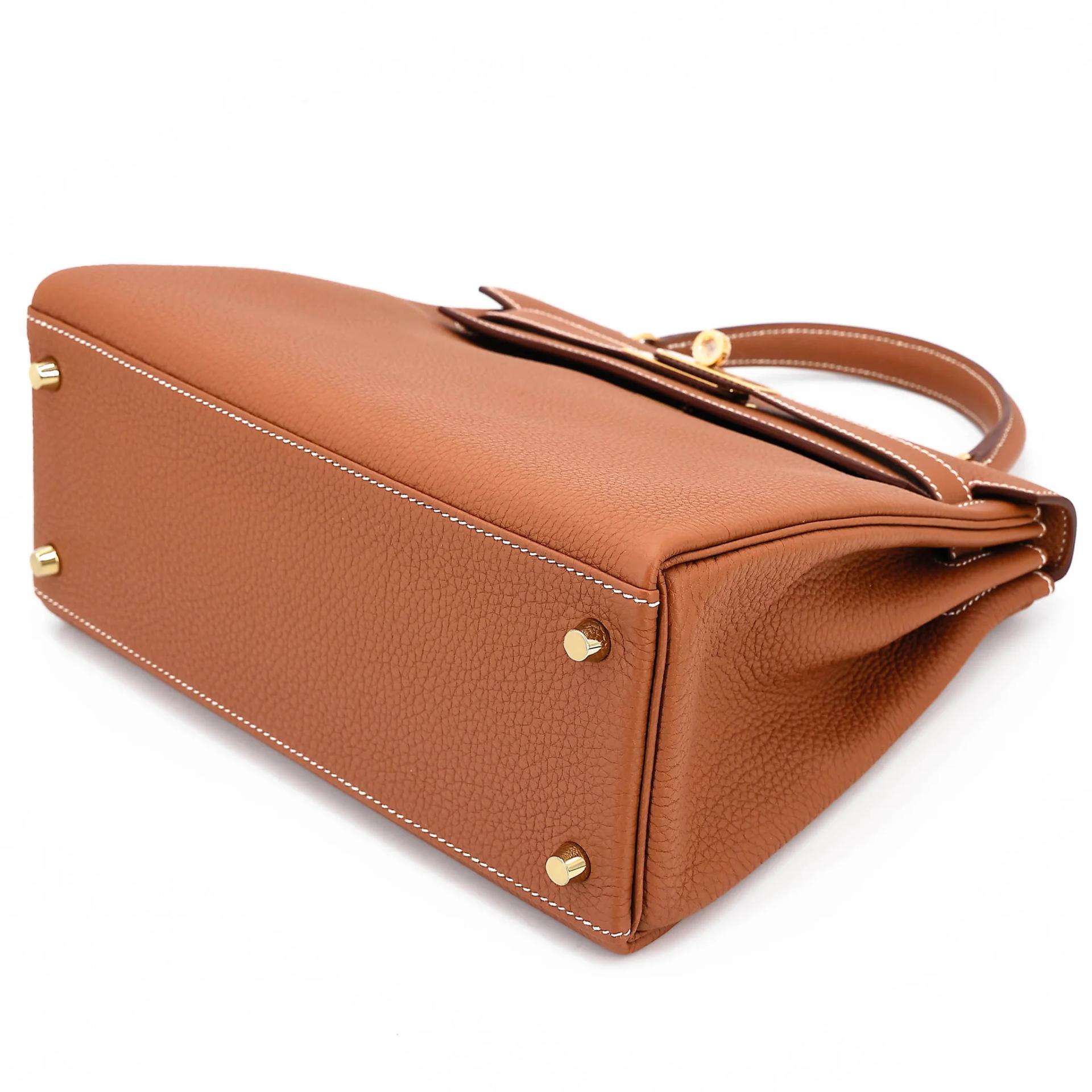 Unused ( Rank NS ) HERMÈS Kelly 28 Gold (37) Togo Gold hardware B (2023) - 4