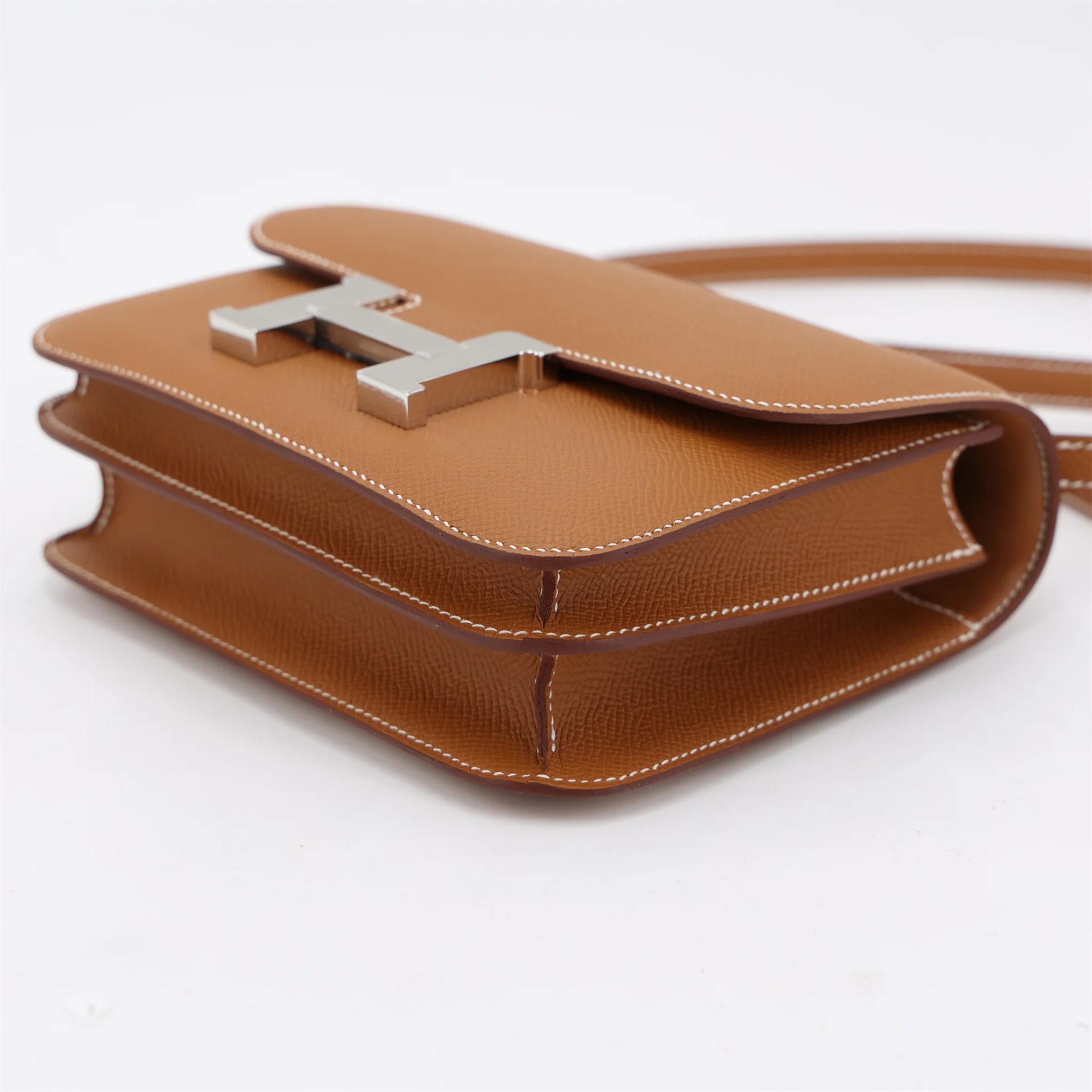 Brand New ( Rank N ) HERMÈS Constance Mini Gold (37) Epsom Palladium hardware G (2026) - 5