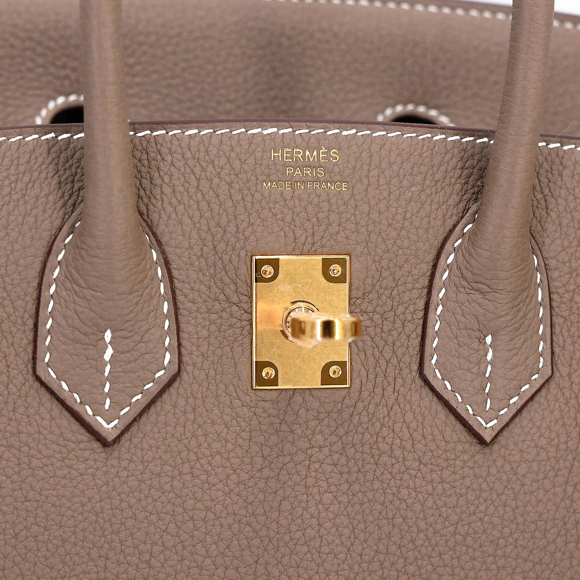 ランク N 新品 HERMÈS エルメス バーキン25 エトゥープ (18) トゴ ゴールド金具 G刻印 (2026) - 10