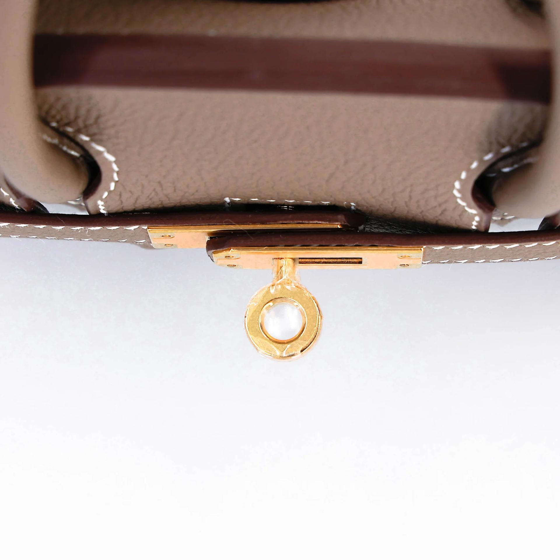 ランク N 新品 HERMÈS エルメス バーキン25 エトゥープ (18) トゴ ゴールド金具 G刻印 (2026) - 9