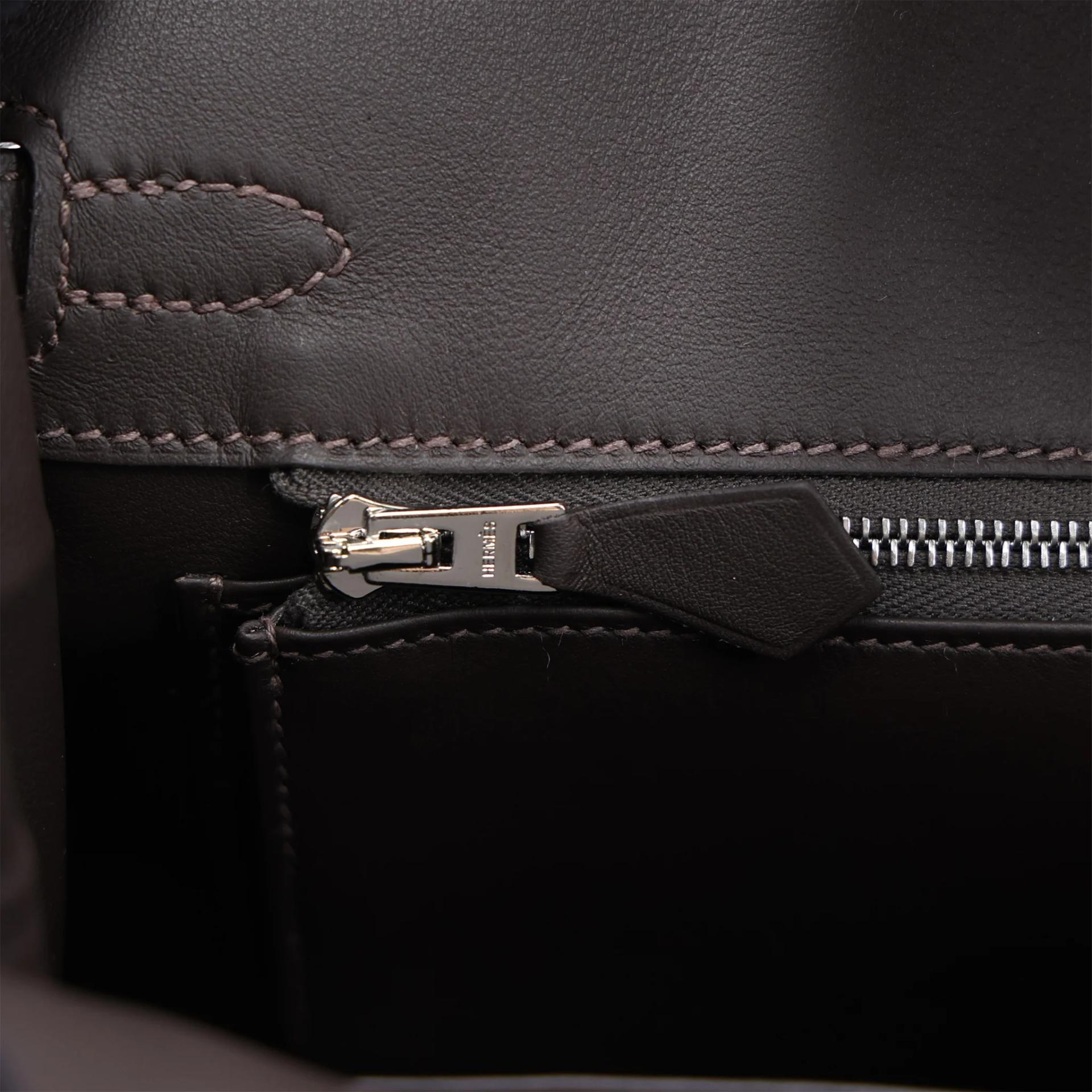 ランク N 新品 HERMÈS エルメス バーキン25 ベブラン（T3） スイフト トワルアッシュ シルバー金具 G刻印 (2026) - 14