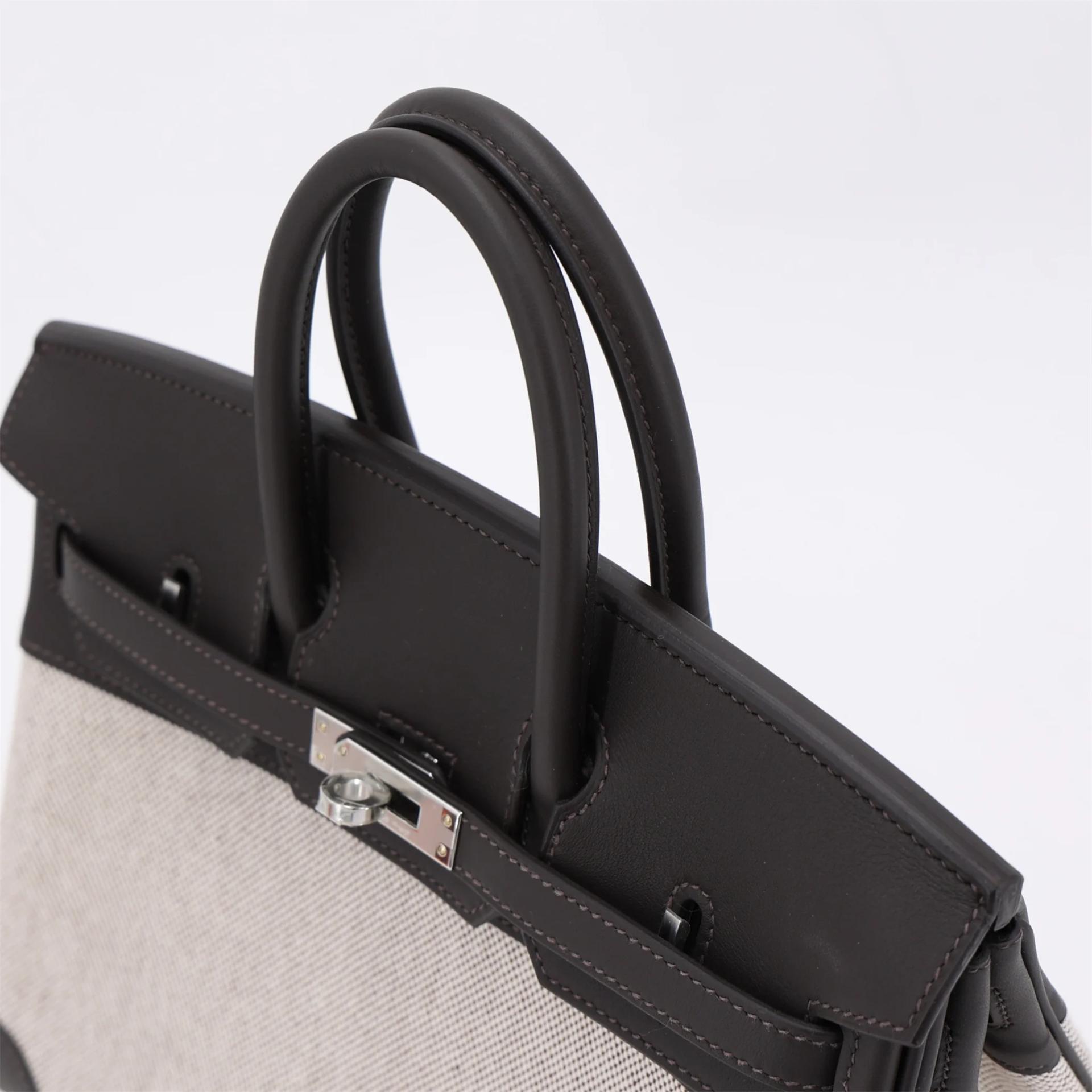 ランク N 新品 HERMÈS エルメス バーキン25 ベブラン（T3） スイフト トワルアッシュ シルバー金具 G刻印 (2026) - 3