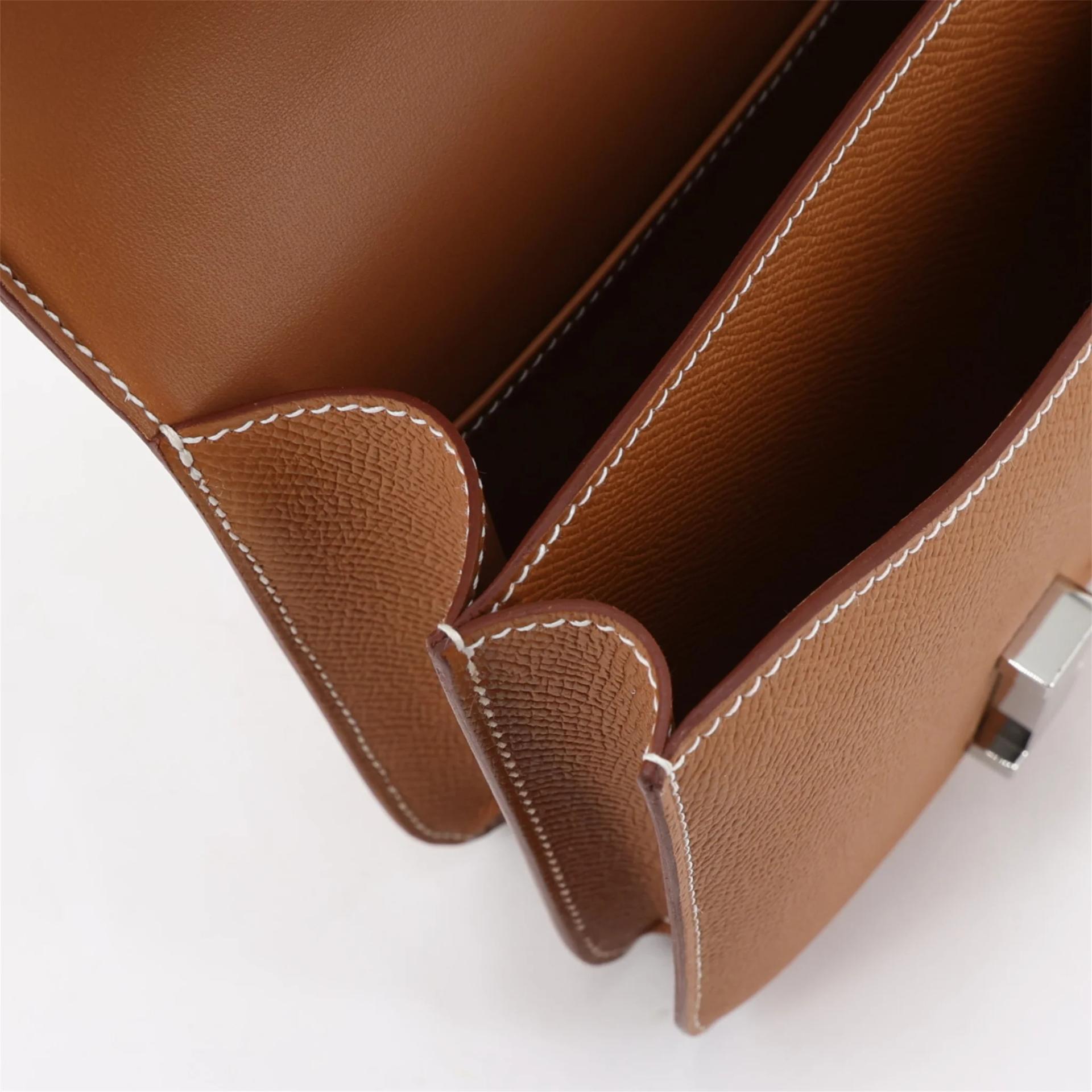Brand New ( Rank N ) HERMÈS Constance Mini Gold (37) Epsom Palladium hardware G (2026) - 14