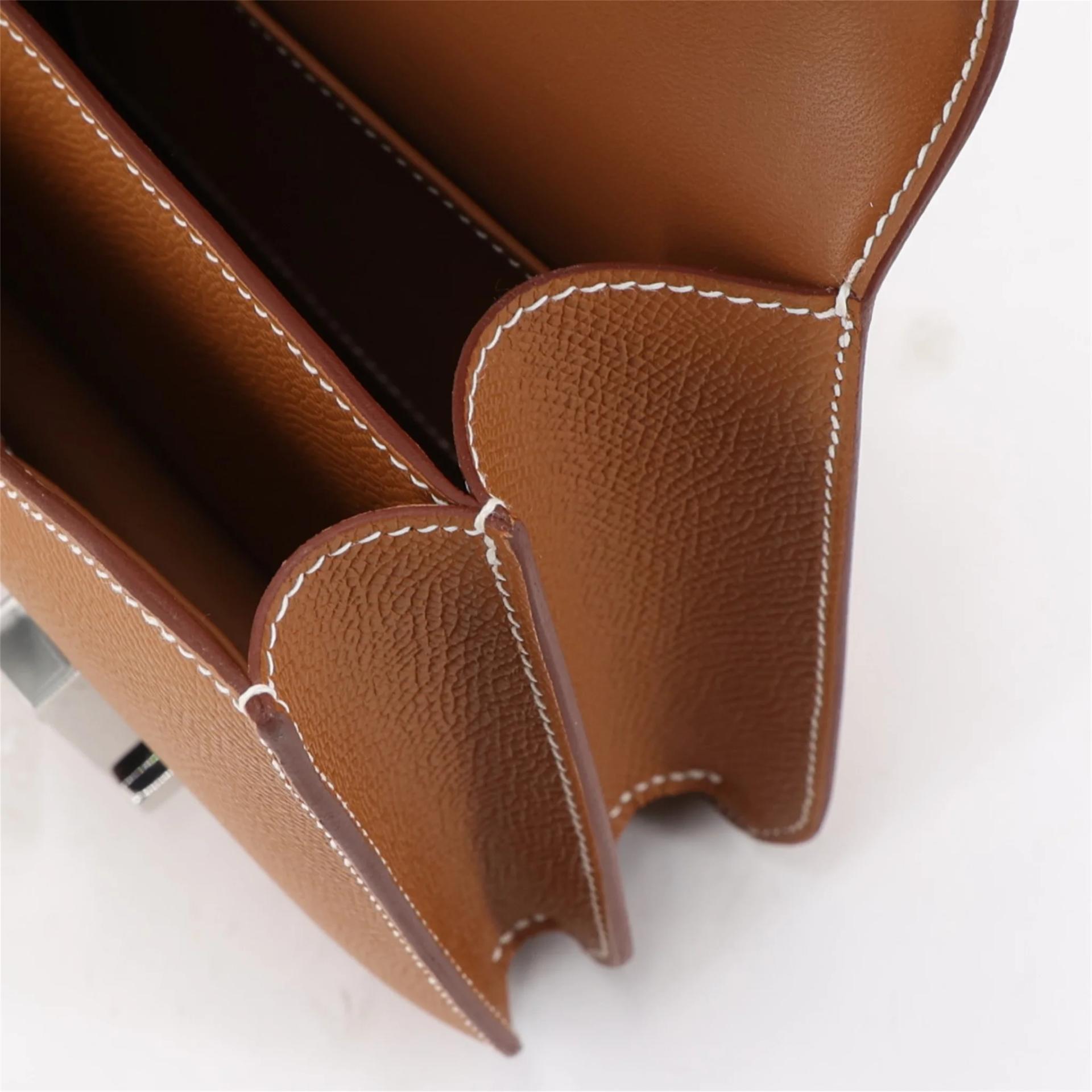 Brand New ( Rank N ) HERMÈS Constance Mini Gold (37) Epsom Palladium hardware G (2026) - 15