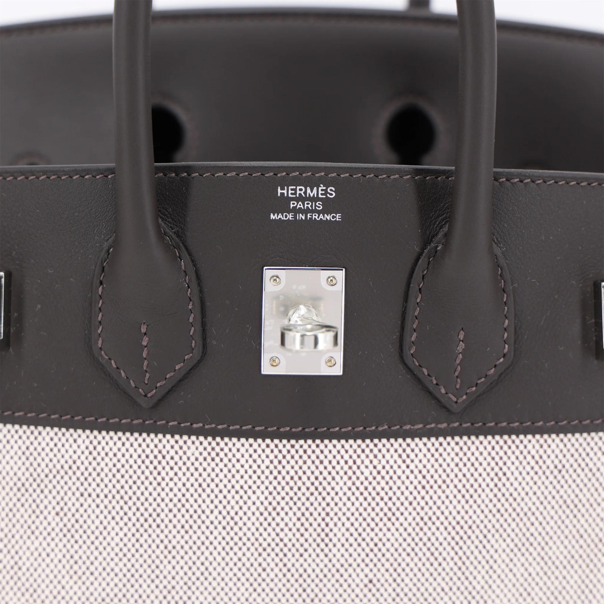 ランク N 新品 HERMÈS エルメス バーキン25 ベブラン（T3） スイフト トワルアッシュ シルバー金具 G刻印 (2026) - 10