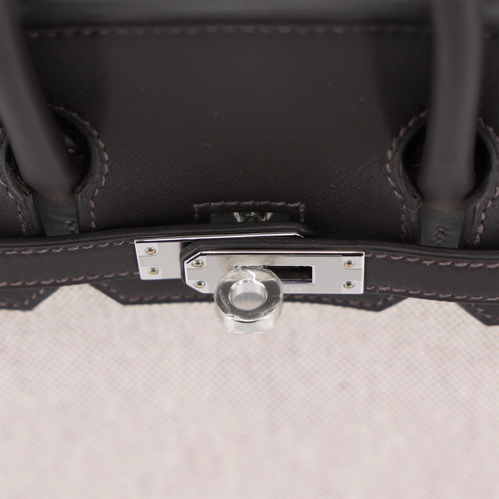 ランク N 新品 HERMÈS エルメス バーキン25 ベブラン（T3） スイフト トワルアッシュ シルバー金具 G刻印 (2026) - 9