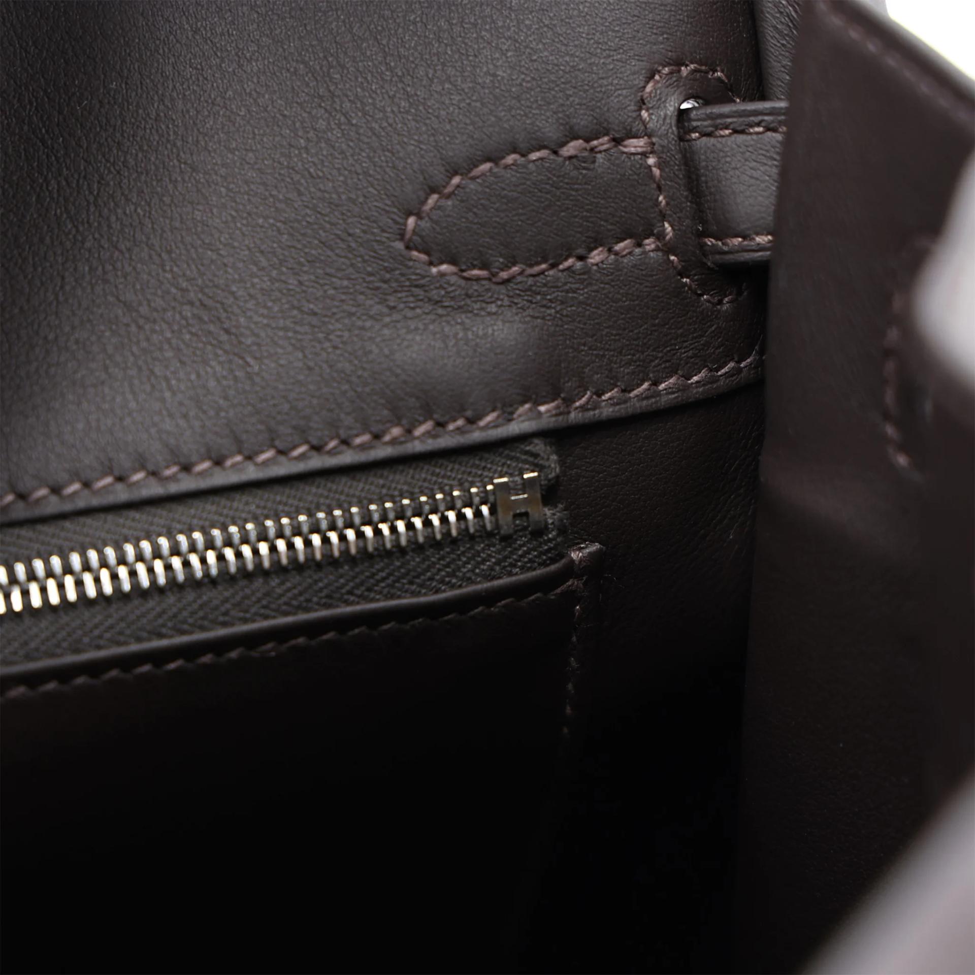 ランク N 新品 HERMÈS エルメス バーキン25 ベブラン（T3） スイフト トワルアッシュ シルバー金具 G刻印 (2026) - 15