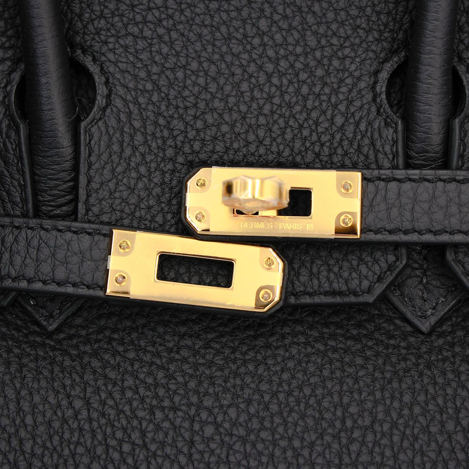 Brand New ( Rank N ) HERMÈS Birkin 25 Noir (89) Togo Gold hardware G (2026) - 8