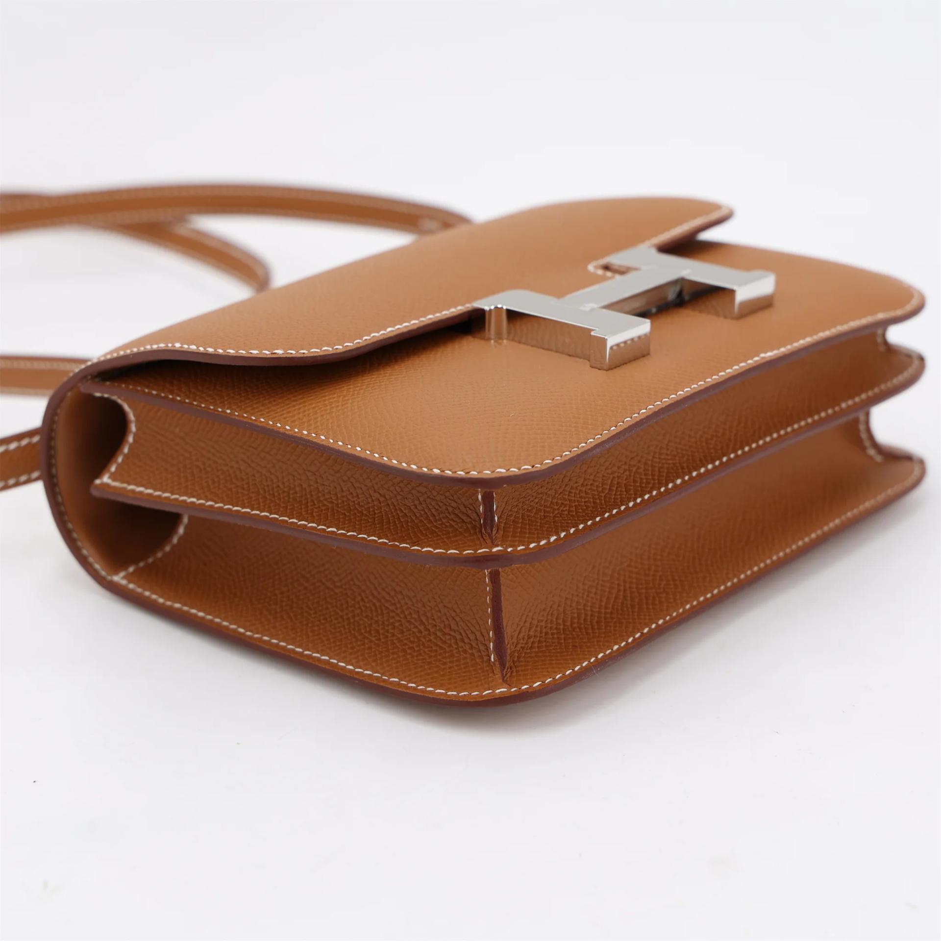 Brand New ( Rank N ) HERMÈS Constance Mini Gold (37) Epsom Palladium hardware G (2026) - 4
