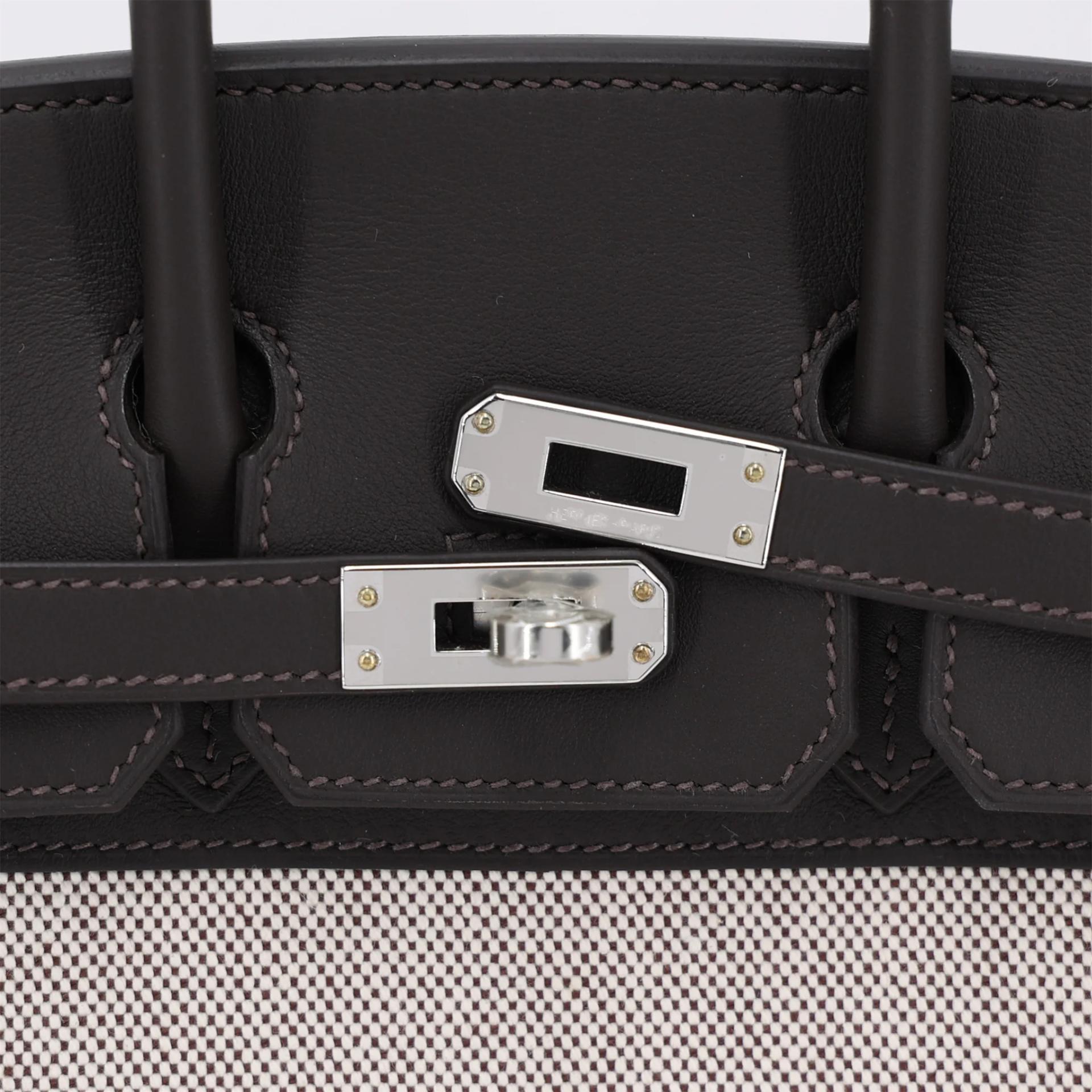 ランク N 新品 HERMÈS エルメス バーキン25 ベブラン（T3） スイフト トワルアッシュ シルバー金具 G刻印 (2026) - 8