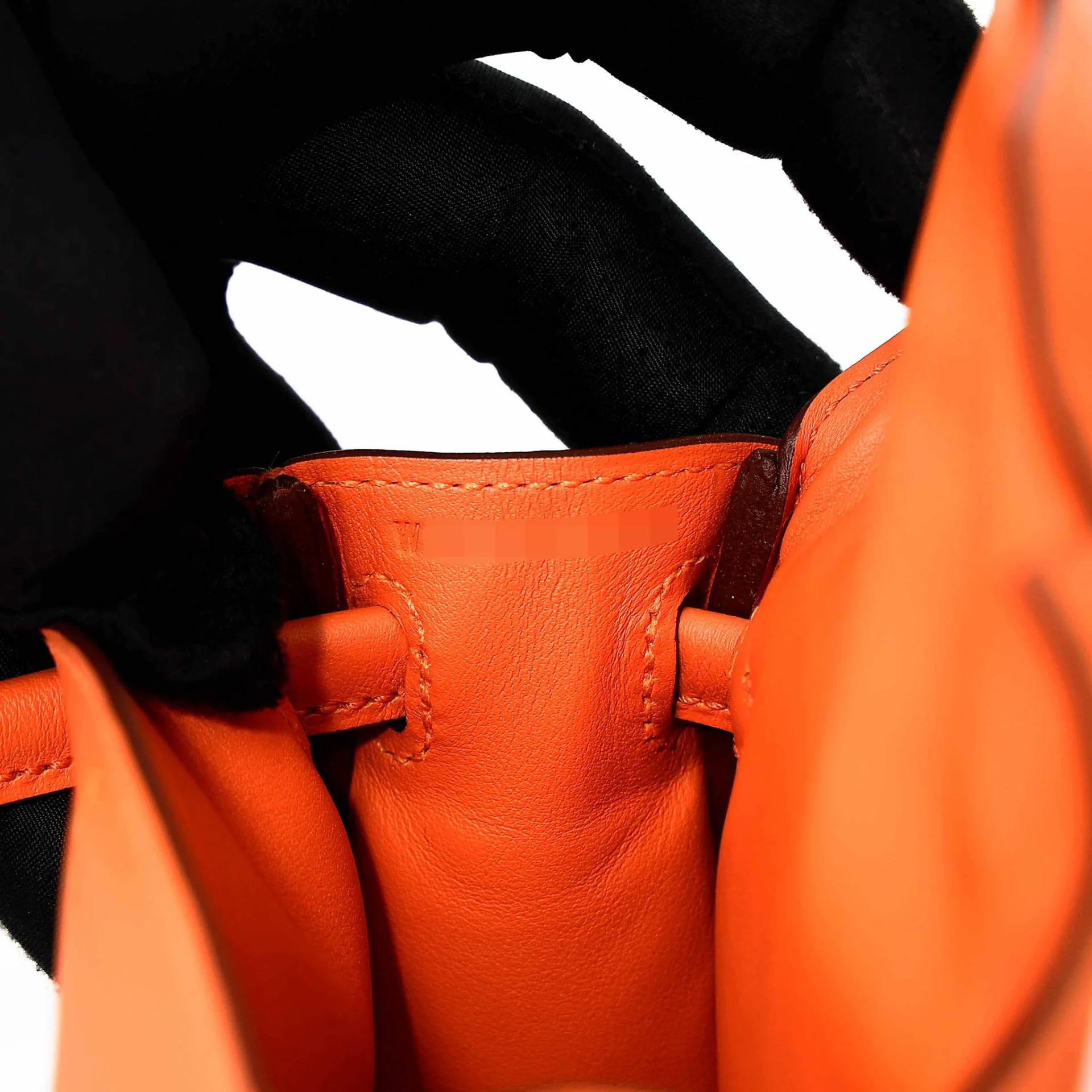 ランク NS 未使用品 HERMÈS エルメス 限定品 ケリードール オレンジ (93) ローズサクラ (3Q) スイフト ゴールド金具 W刻印 (2024) - 12