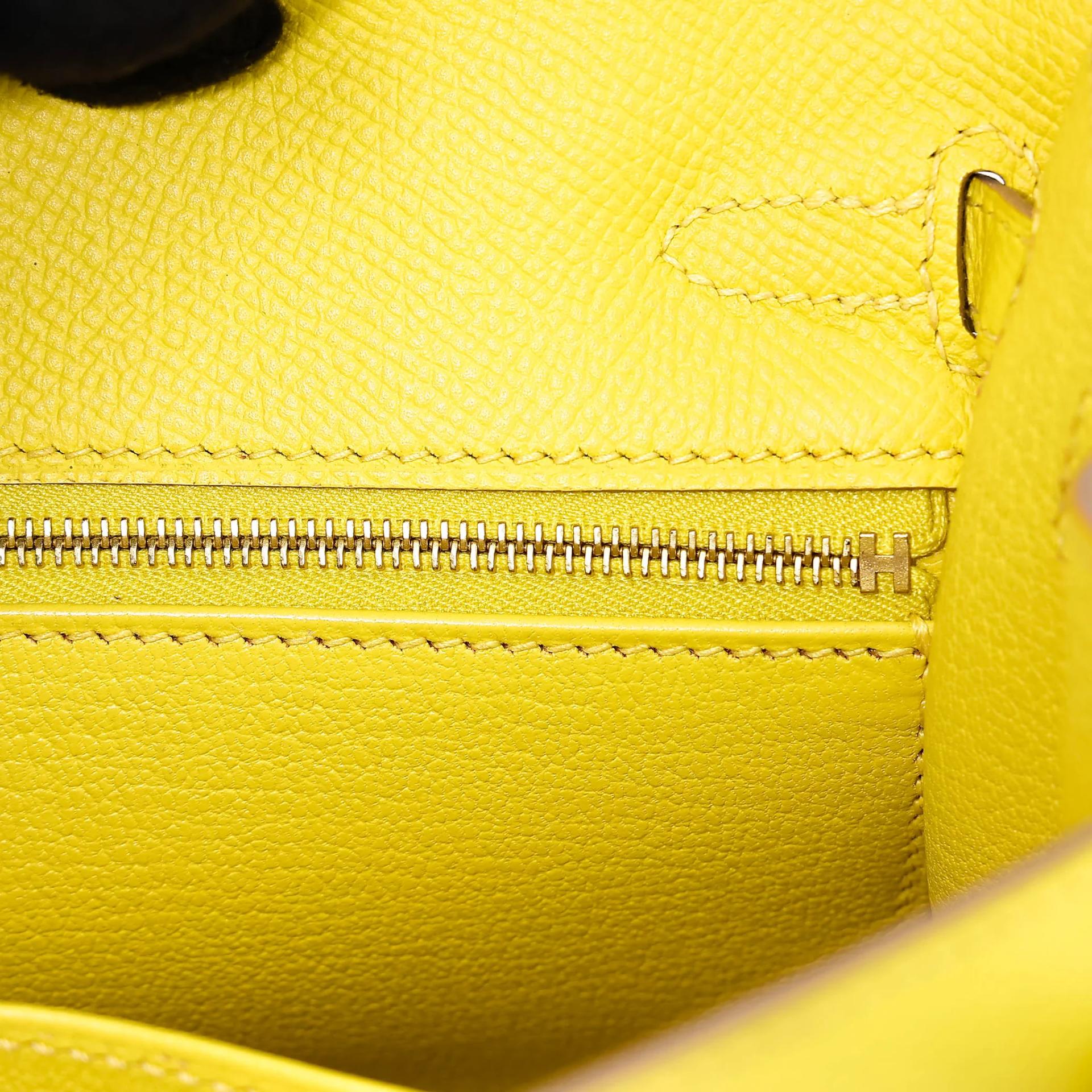 ランク SA HERMÈS エルメス ケリー25 セリエ ライム (9R) エプソン ゴールド金具 C刻印 (2018) - 16