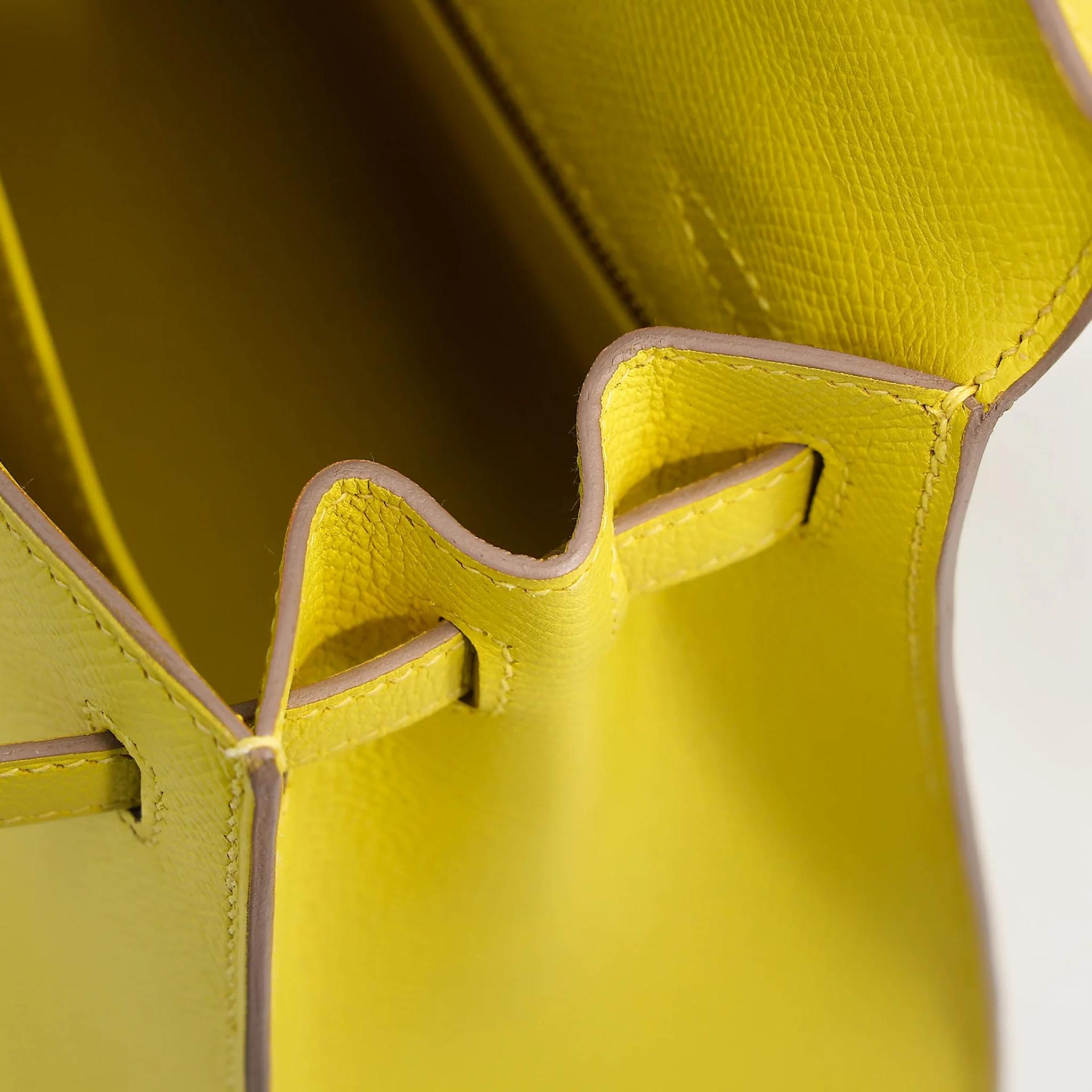 ランク SA HERMÈS エルメス ケリー25 セリエ ライム (9R) エプソン ゴールド金具 C刻印 (2018) - 18